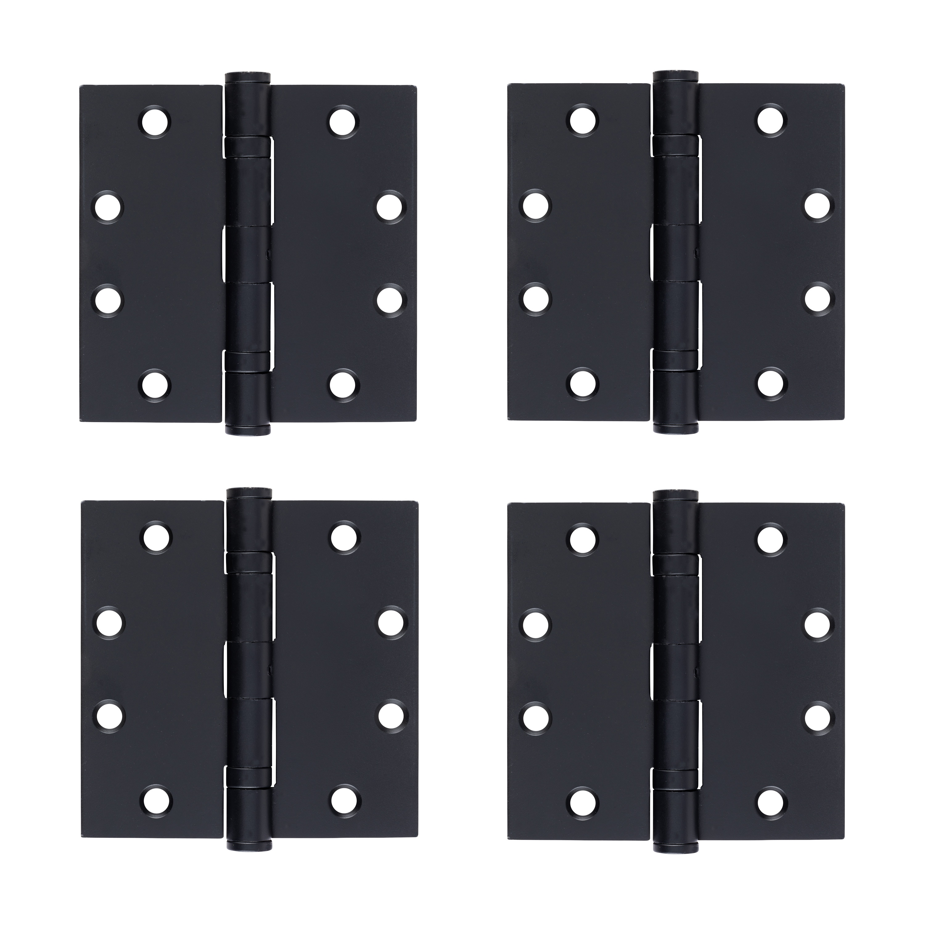 BRINKS COMMERCIAL Commercial Hinge 4-1/2-in H Square Black Barrel Interior/Exterior Door Hinge 4 -Pack #BC41091