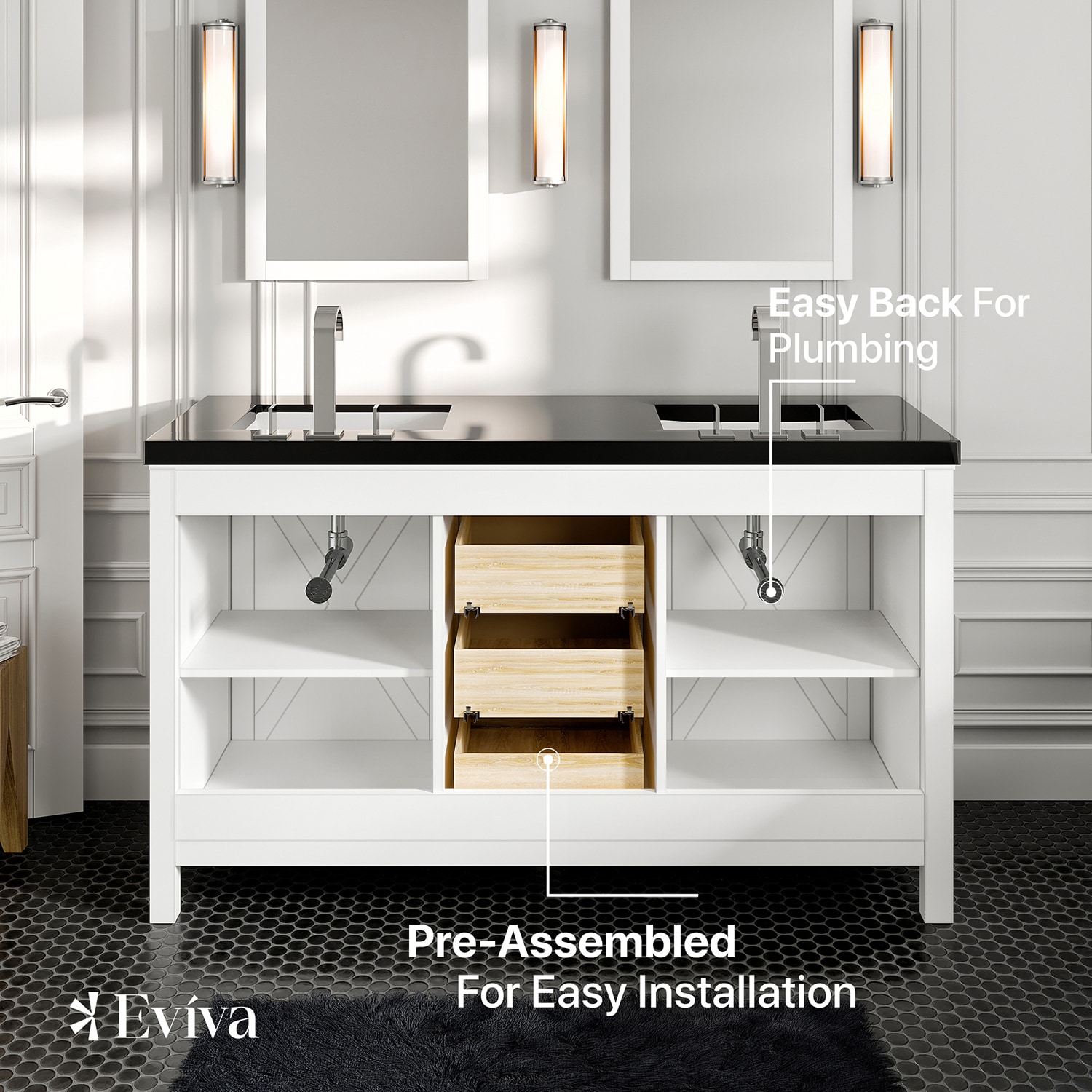 Eviva EVVN529-60WH Bath-Vanity-Combo - View #6