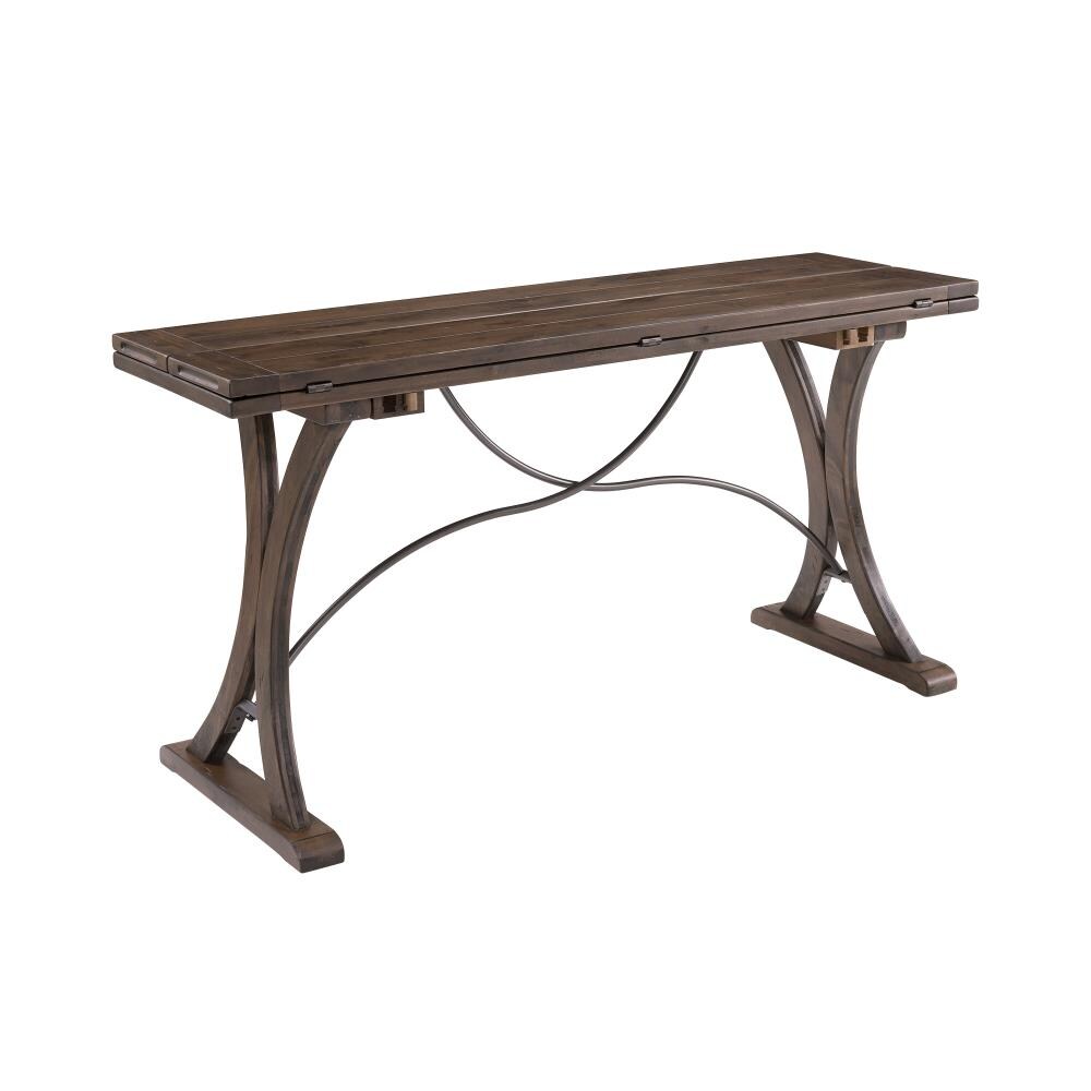 Transitional Farmhouse Acacia Wood 36"x60" Extendable Dining Table