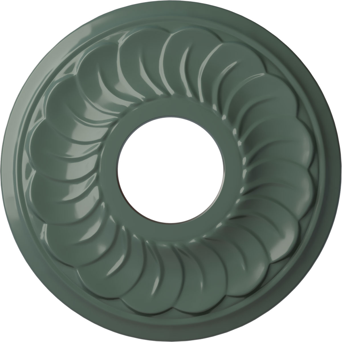 Ekena Millwork CM11BLCBF Blackthorn 11.75-in W x 11.75-in L Painted Cloud Burst Polyurethane Whole Ceiling Medallion