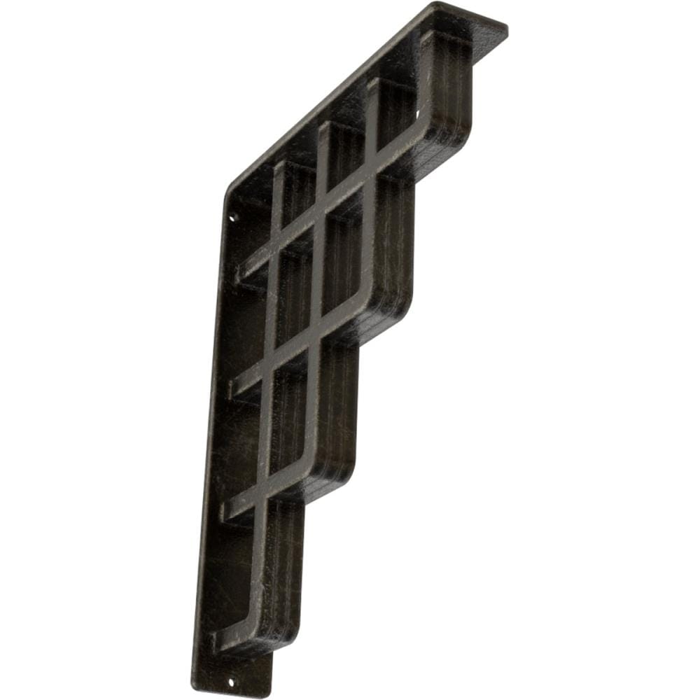 Ekena Millwork BKTM02X10X12TDIAWS Diane 10-in x 2-in x 12-in Gray Wrought iron Mounting bracket