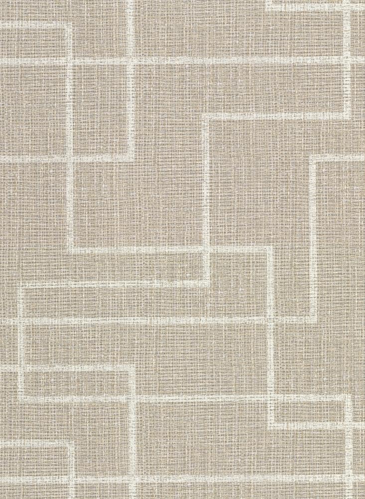 Warner Textures 2921-50507 60.8-Sq. Feet Brown Vinyl Textured Abstract 3D Unpasted Wallpaper