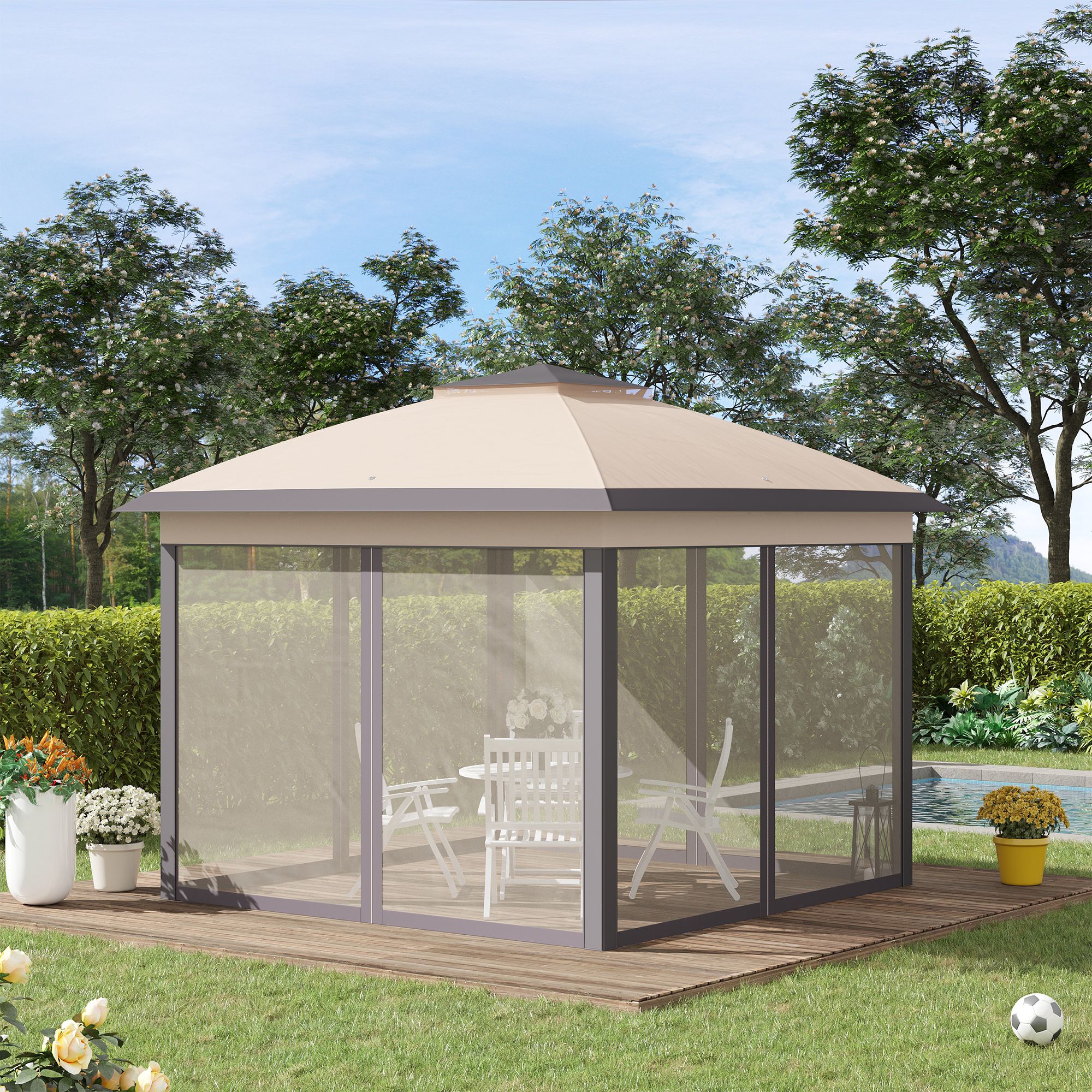 ToolCat BZ2-5-PW Wood-Resin-Gazebos - View #3