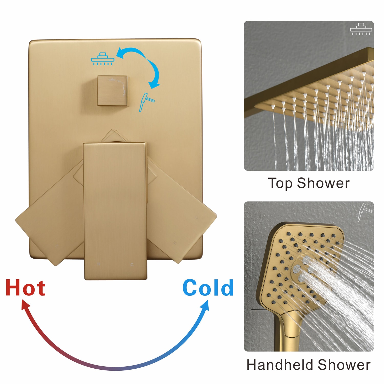 Pouuin PD-400S Showerhead-Bar-Panels - View #3