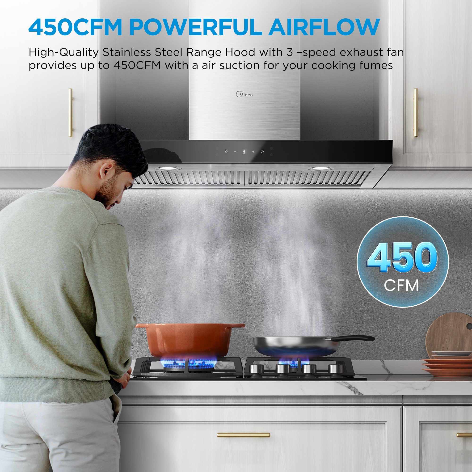 Midea MVT30W9AST Wall-Mounted-Range-Hoods - View #5