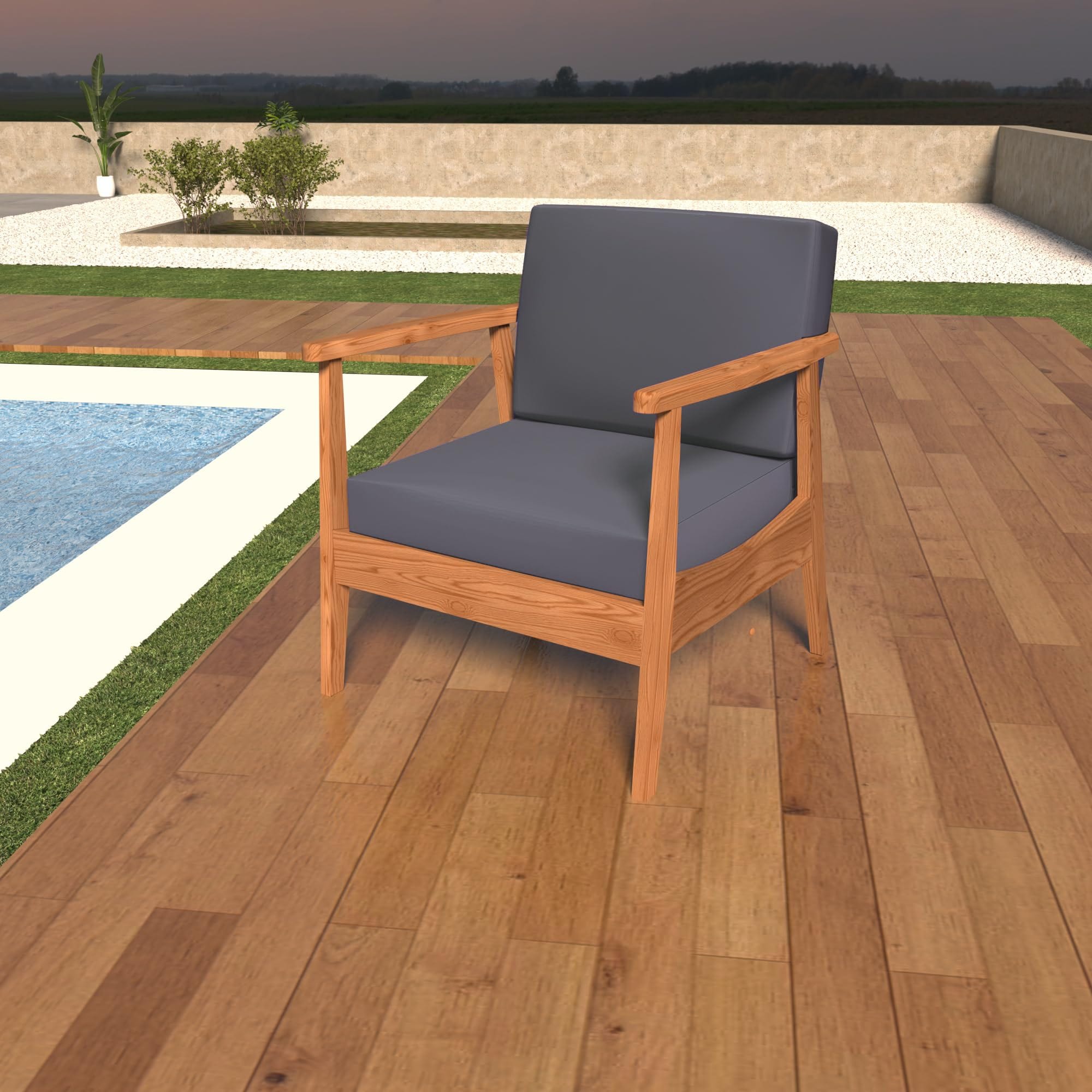 Covers & All CUSH24C-1RC-CRCG Patio-Furniture-Cushions - View #2
