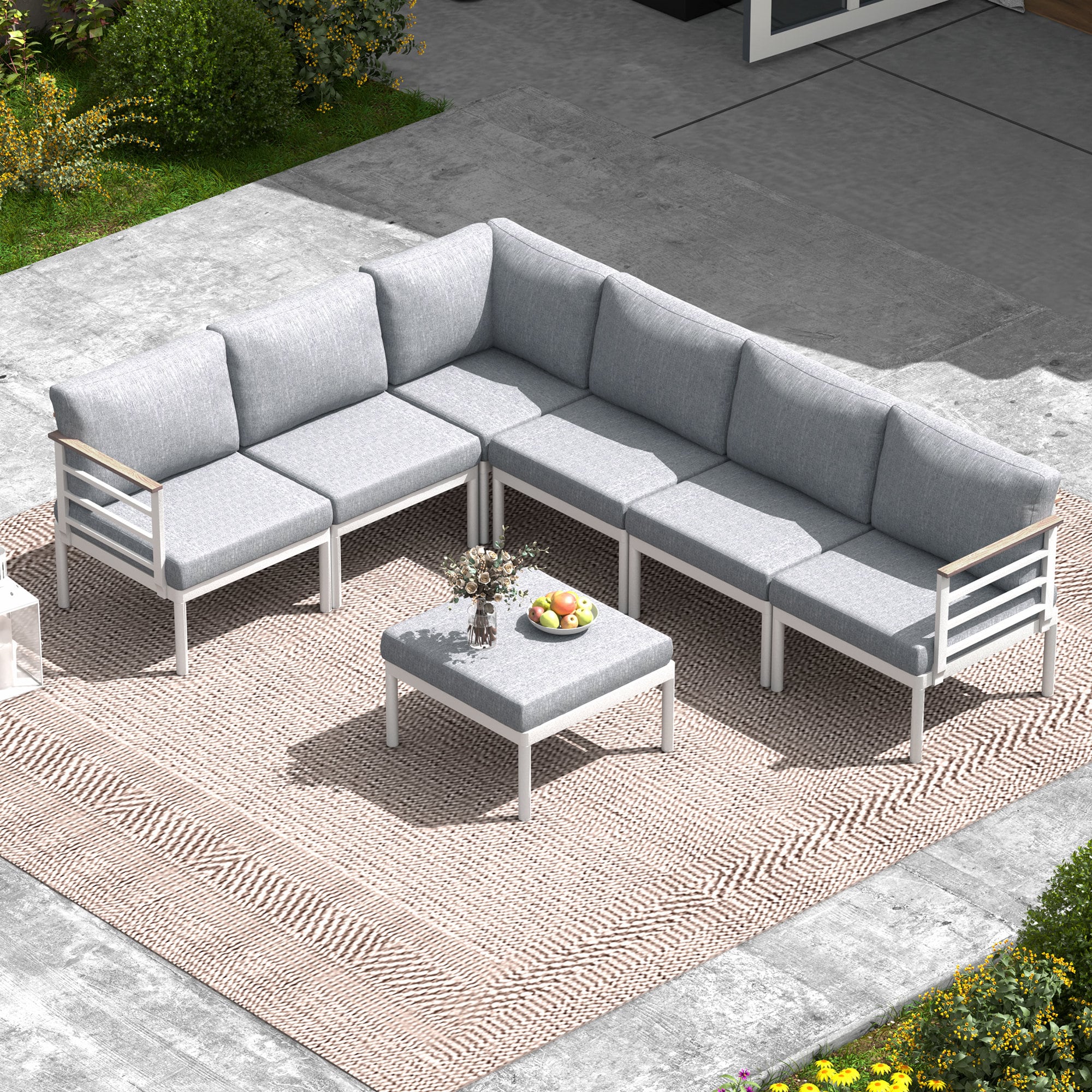 Crestlive Products CL-SF009LGY-7 Patio-Sofas-Daybeds - View #3