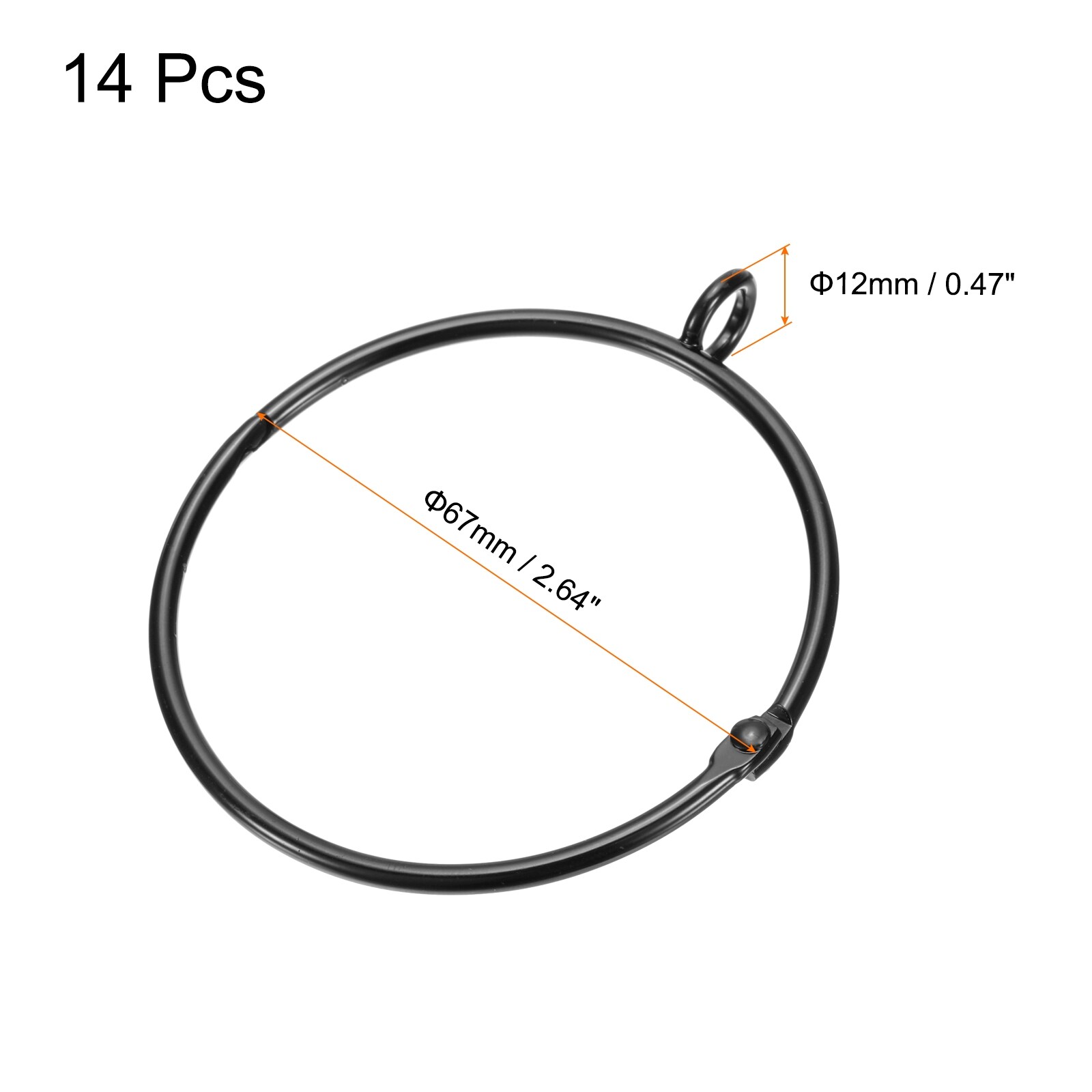 Unique Bargains S25072801UX3068 Curtain-Rings - View #2