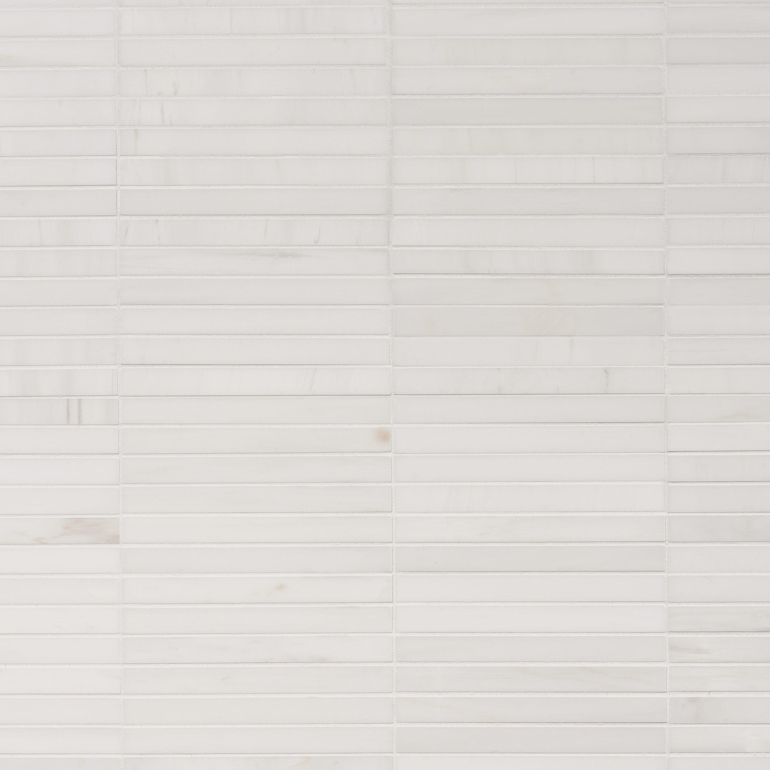Artmore Tile EXT3RD108345 Bianco Dolomite White 12-in x 12-in Polished Natural Stone Marble Look Linear Mosaic Floor and Wall Tile (1-sq. ft/ Piece)