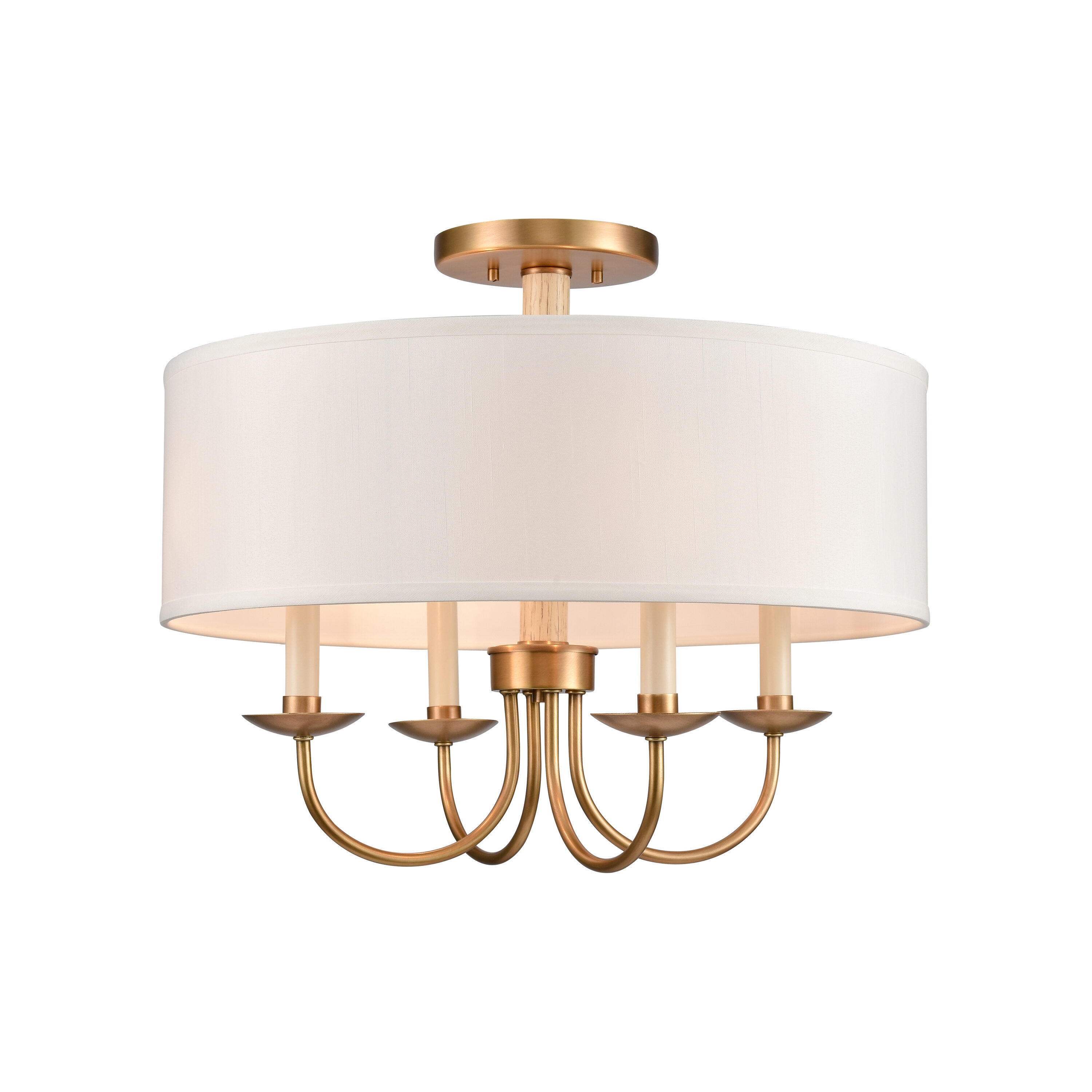 Westmore by ELK Lighting LW-202302010205 Willow 1 -Light 20-in Multiple finishes Brass Semi Flush Mount Light