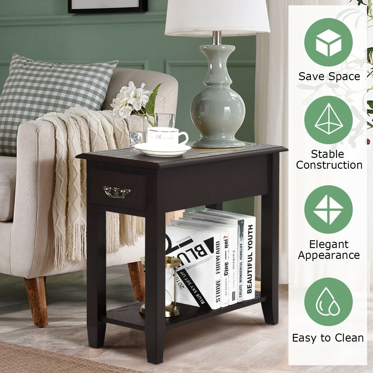 Slickblue D-CO-FC19036WH End-Tables - View #4