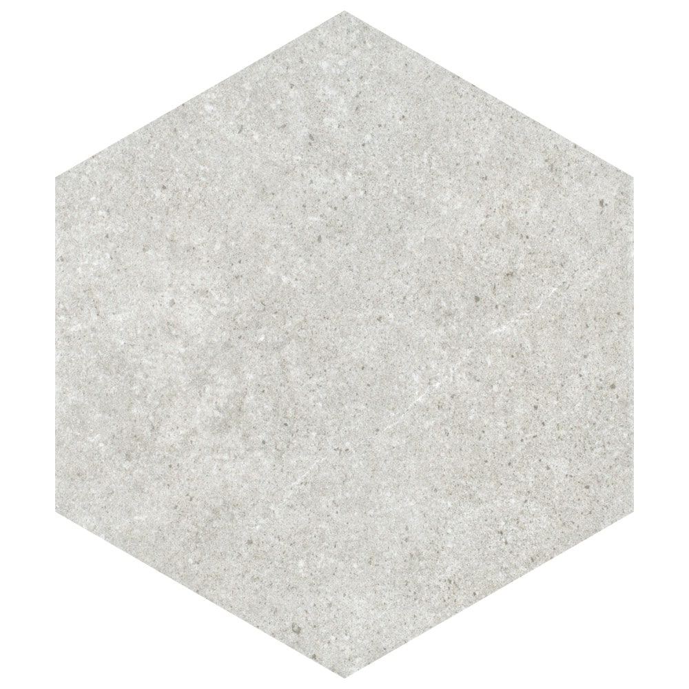 Affinity Tile FCD10TSX Traffic Hex Silver 9-in x 10-in Matte Porcelain Cement look Hexagon Standard Floor and Wall Tile ( 11.5-sq ft Carton