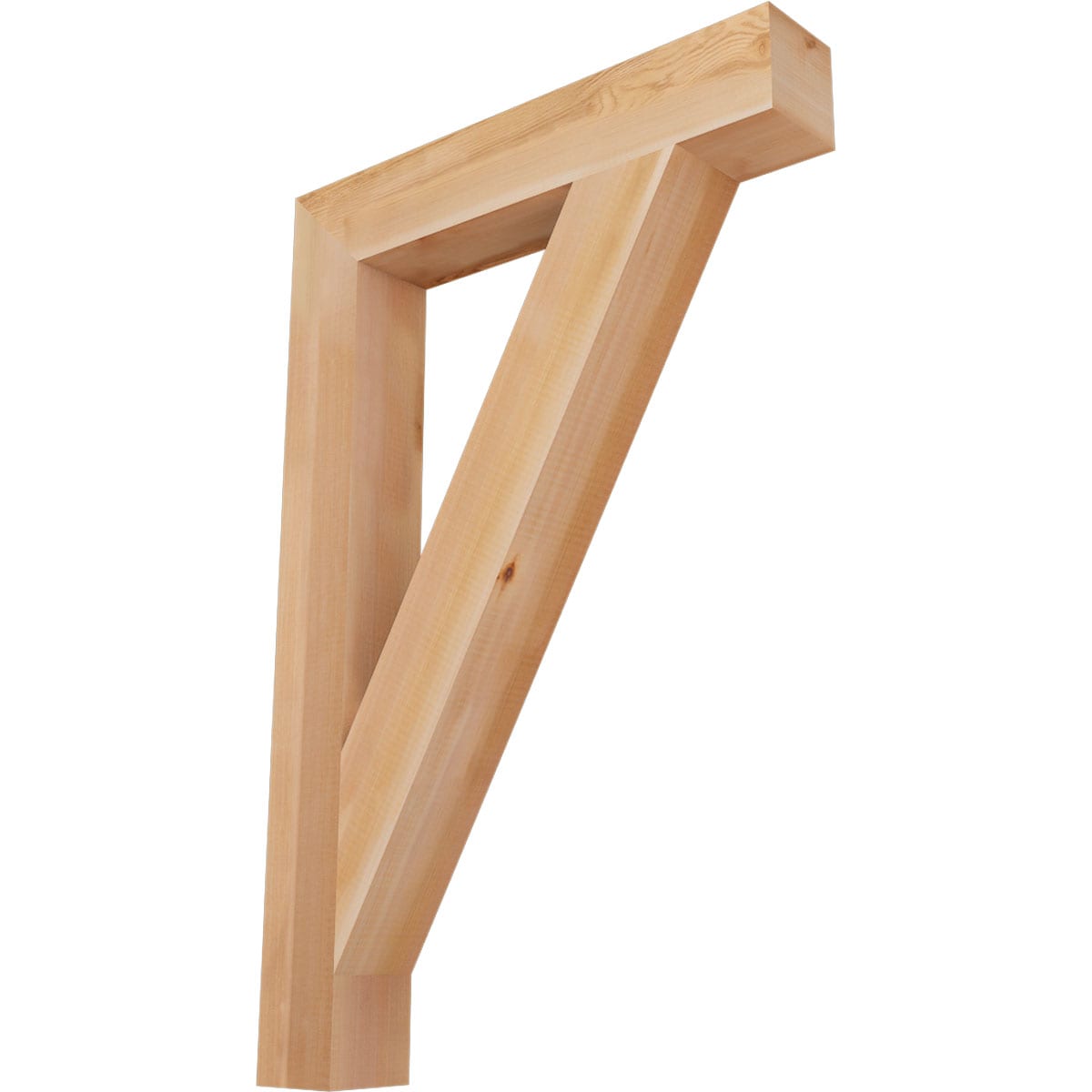 Ekena Millwork BKT04X24X36TRA05SWR Traditional block smooth 3-1/2-in x 24-in x 36-in Western red cedar Brown Wood Standard bracket