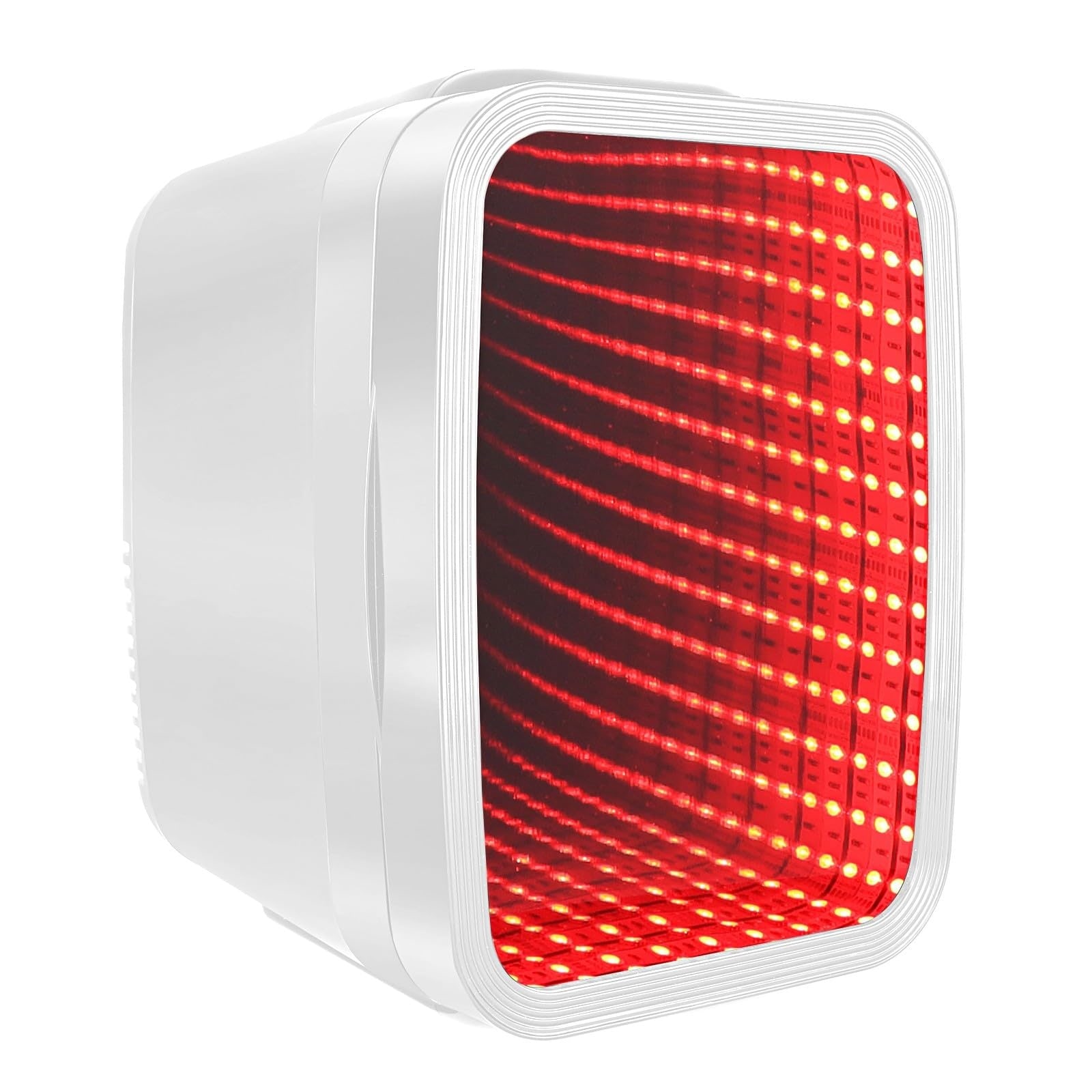 Anqtovp 4 Liter 6 Can Mini Fridge with 6 Color Adjustable LED Light AC DC Portable Cooler Warmer for Bedroom Office Dorm Car Compact Quiet 1 Piece #LAN0427R02