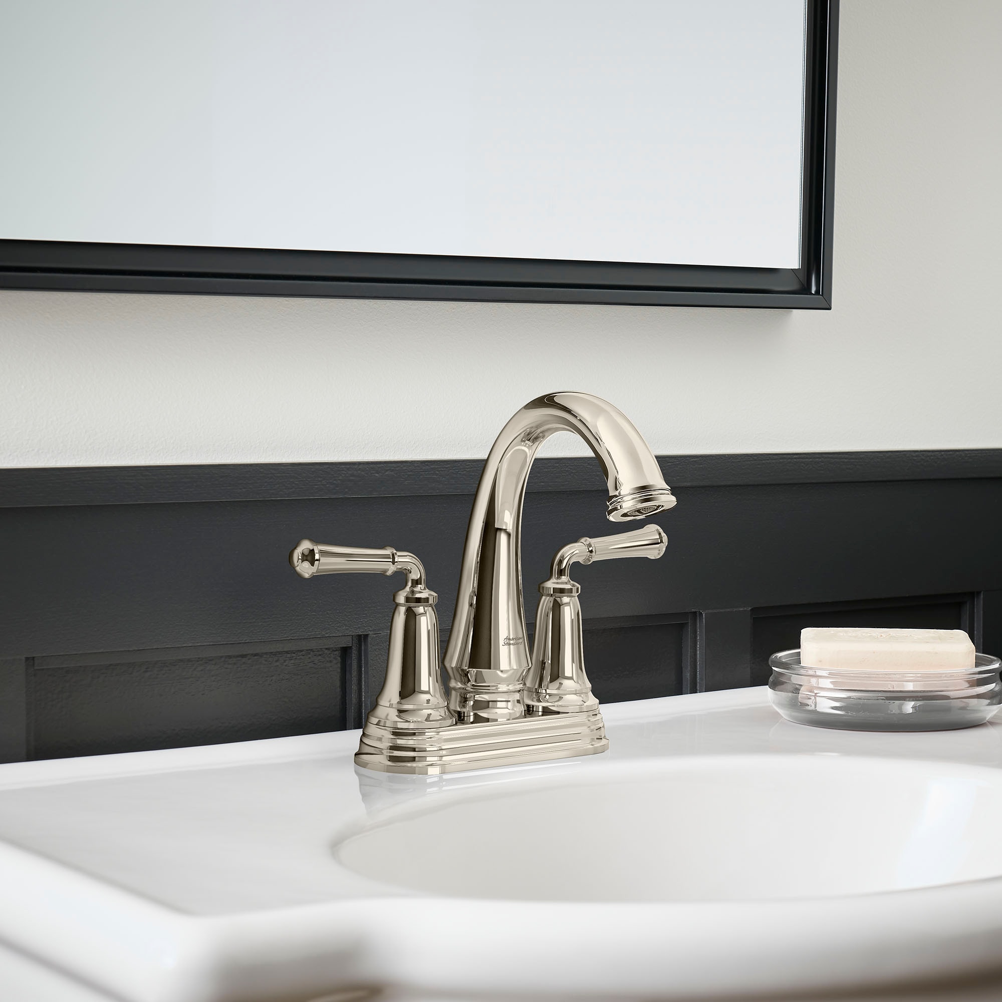 Delancey Polished Nickel Two-Handle Centerset Bathroom Faucet