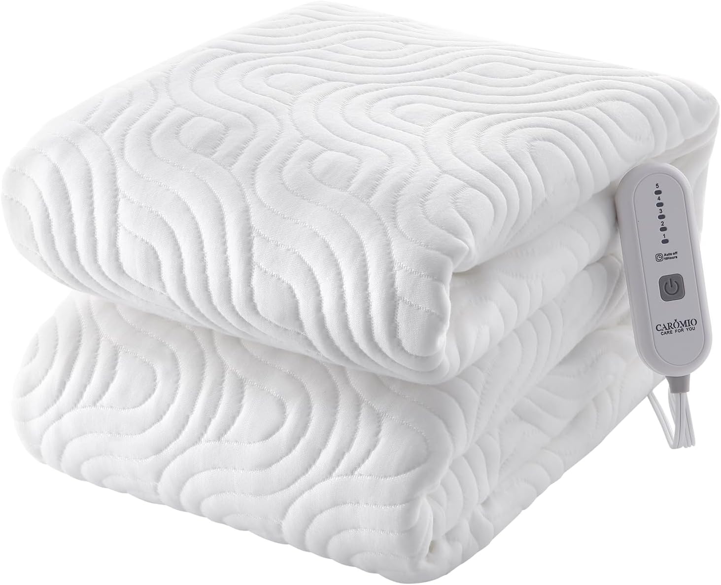 Qeetex Twin Heated Mattress Pad - Air Layer Electric Mattress Pad Cover Twin Size with 5 Heat Settings and 10 hr Timer Auto Off Deep Pocket Bed Warmer Washable Heating Mattress Pad 39x75 Inch White