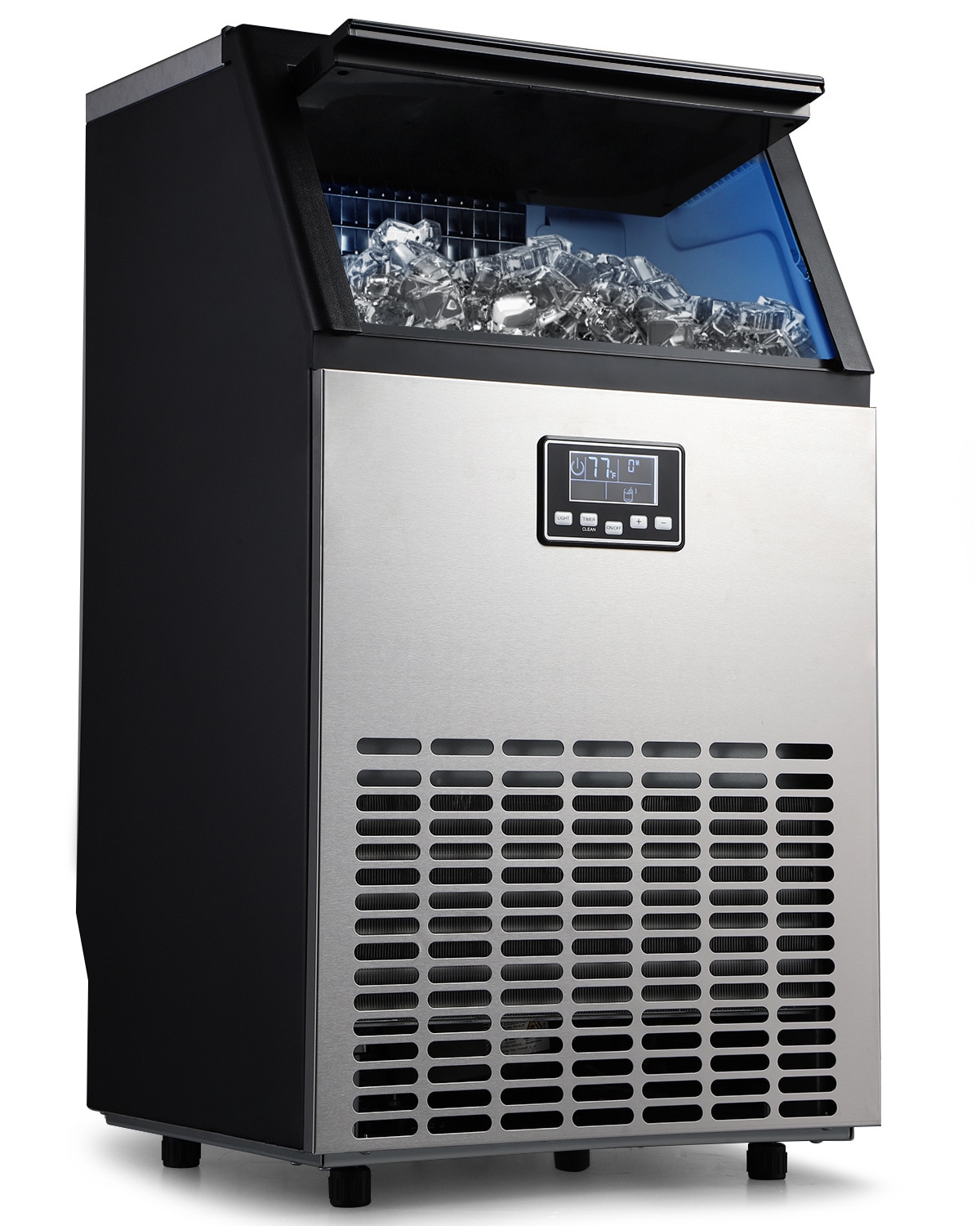 Jeremy Cass 145-lb Ice Per day Cubed Ice Maker (Silver) IMZJSBLDOE01 at ...