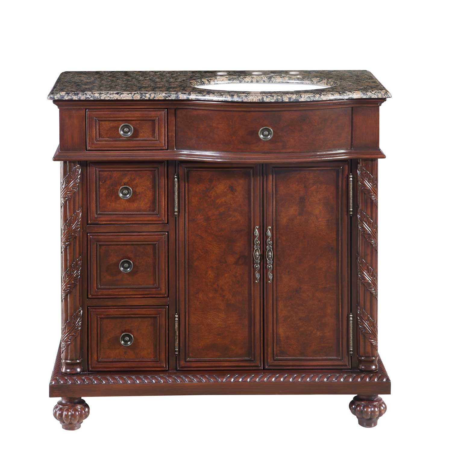 Silkroad Exclusive HYP-0213-BB-UWC-36-R Bath-Vanity-Combo - View #10