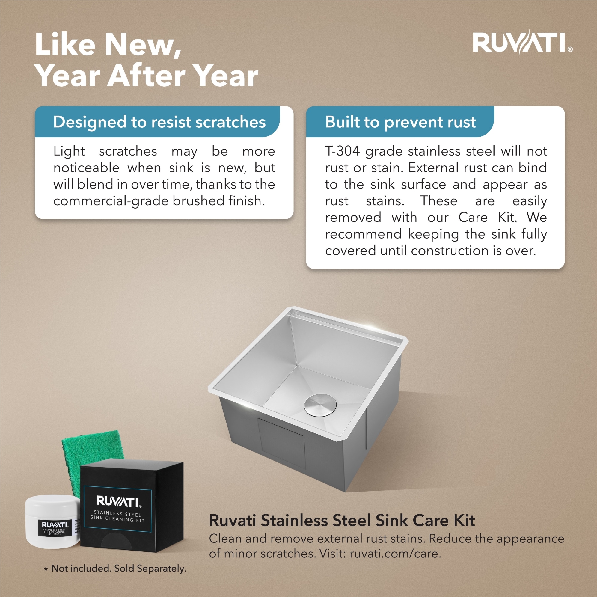 Ruvati RVH8316 Kitchen-Sinks - View #7