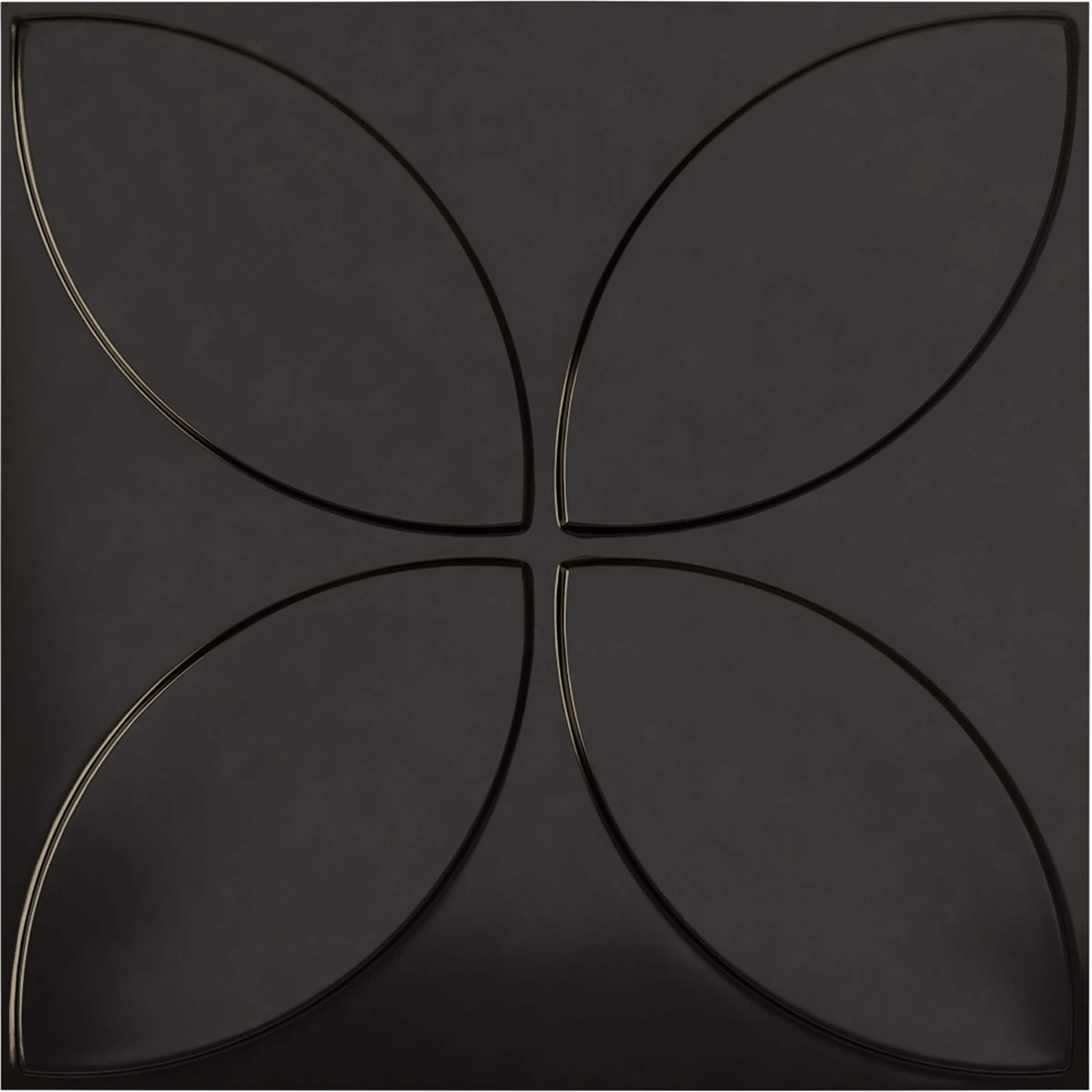 Ekena Millwork WP20X20PRECA 19-5/8-in x 19-5/8-in Embossed Paintable/Stainable Black PVC Wall Panel (