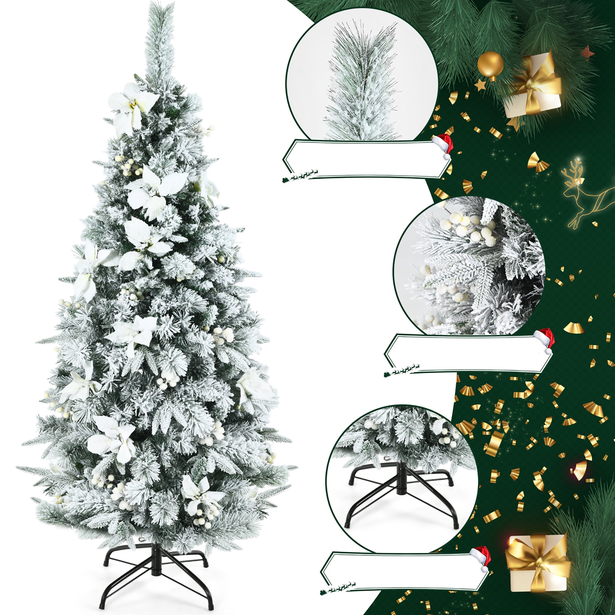 Costway CM23500 Artificial-Christmas-Trees - View #3