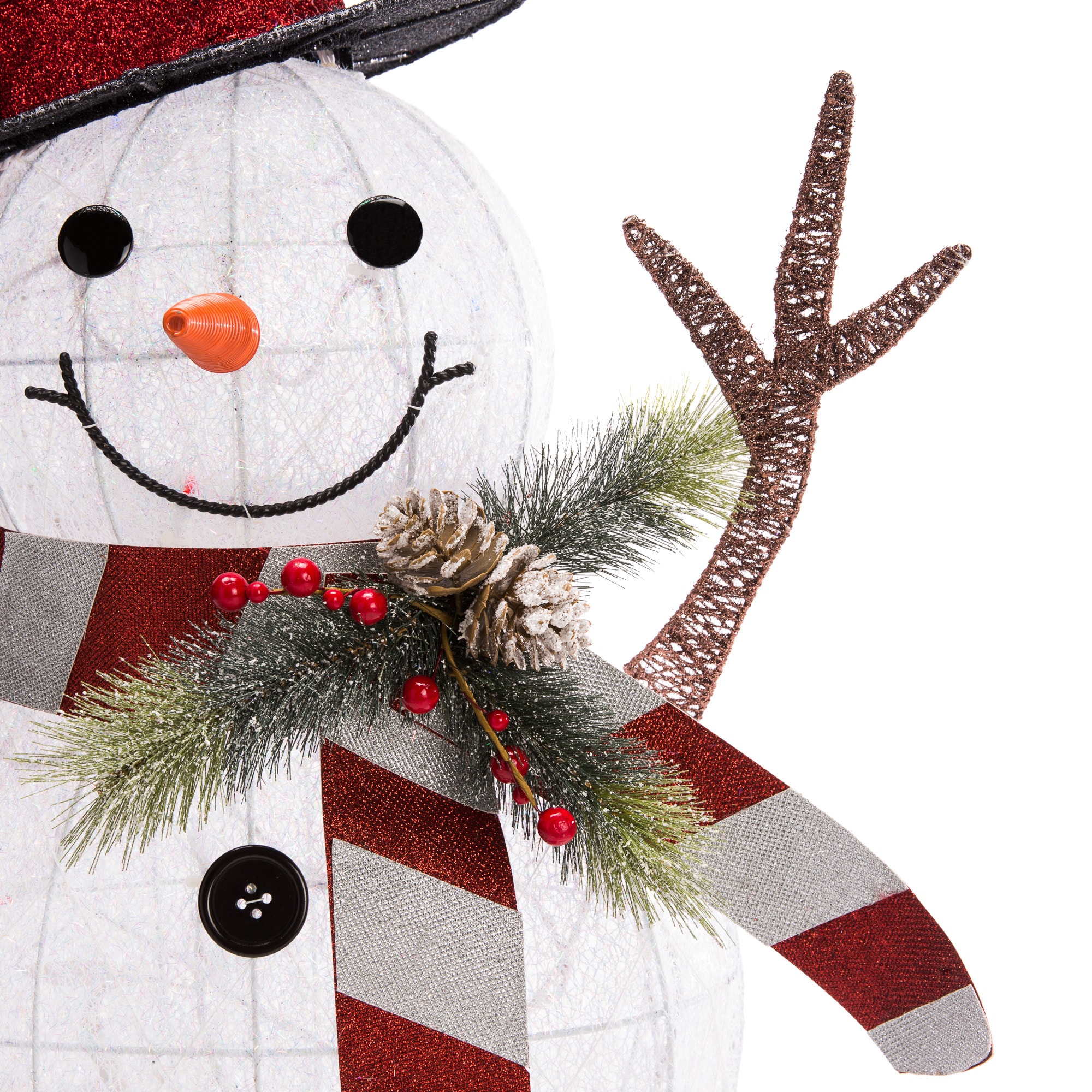 Holiday Living Snowman Sculpture with Multicolor LED Lights at Lowes.com