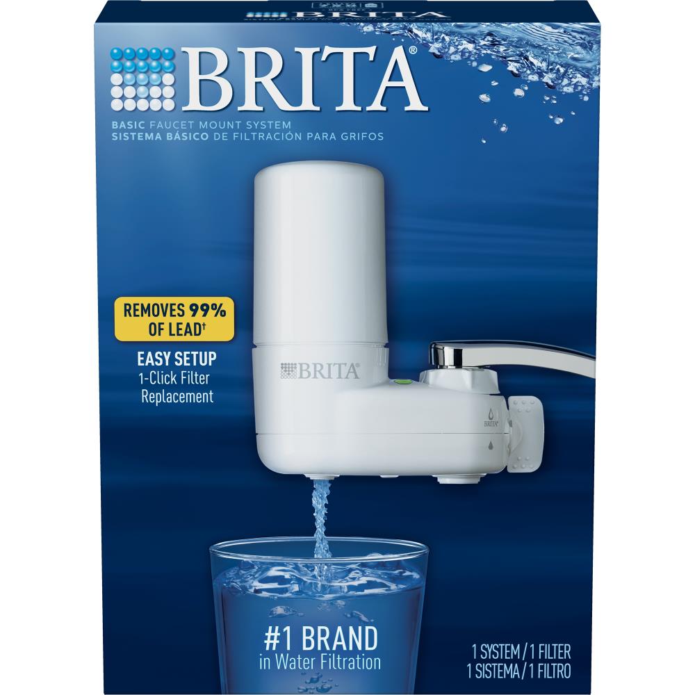 Brita Faucet Mount Carbon Block White Faucet Filter in the Countertop &  Faucet Mount Filters department at Lowes.com