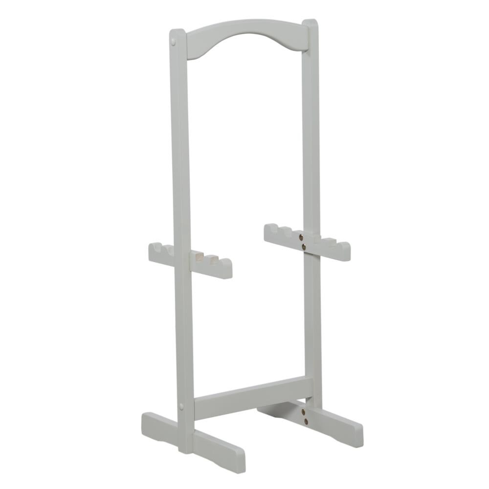 Gray Acacia Wood Folding Tray Table Set with Stand