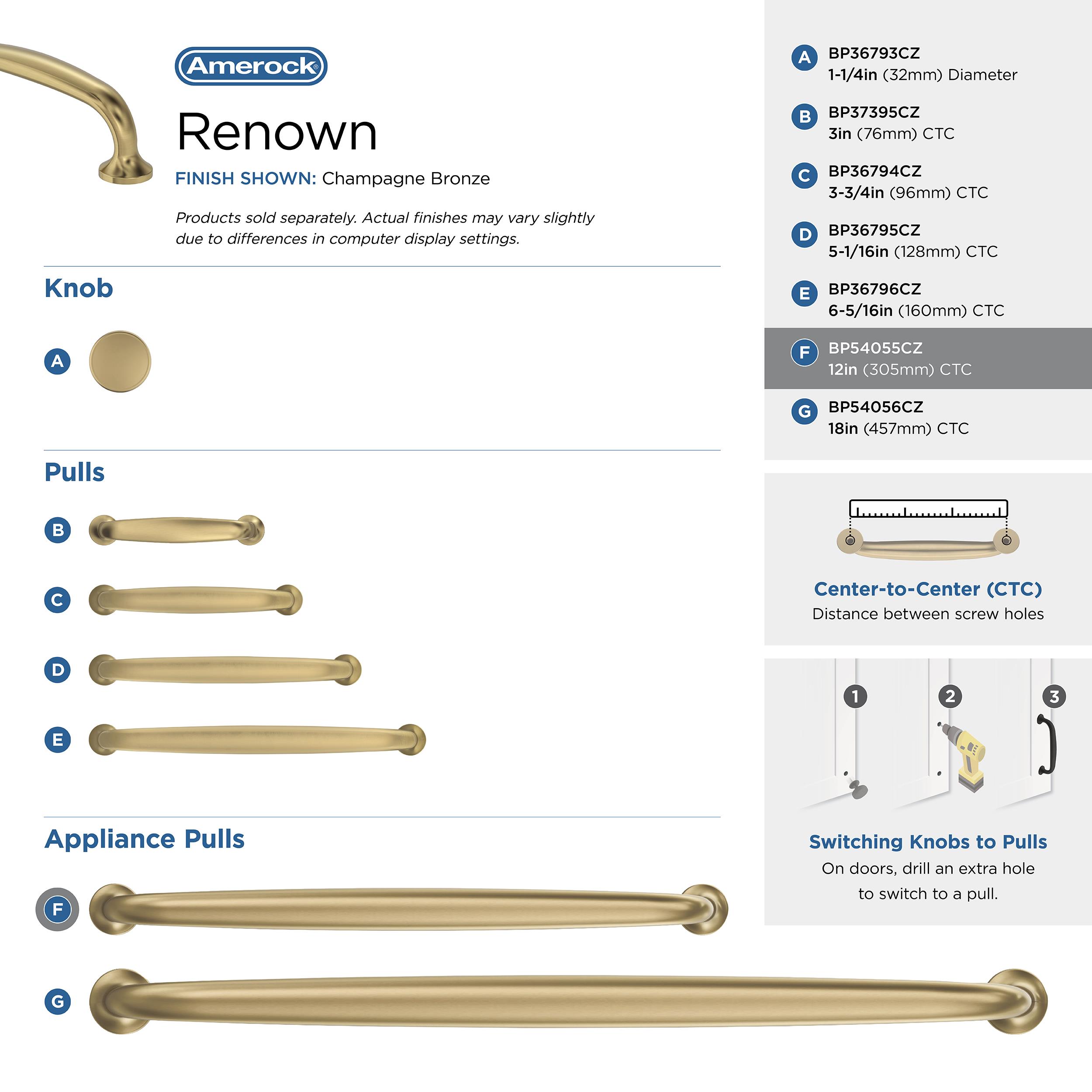 Amerock BP54055CZ Cabinet-Pulls - View #6