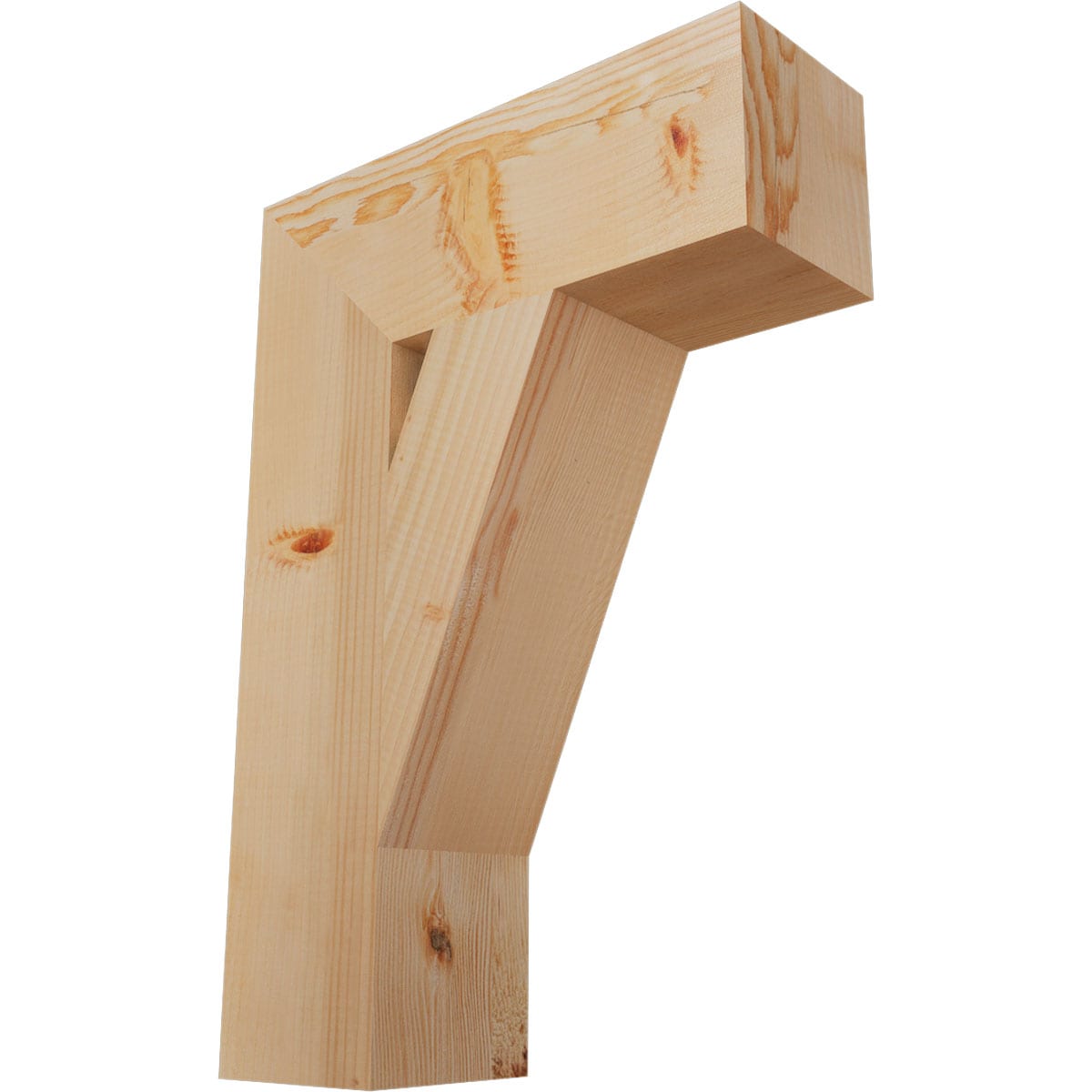 Ekena Millwork BKT06X18X26TRA05SDF Traditional block smooth 5-1/2-in x 18-in x 26-in Douglas fir Brown Wood Standard bracket