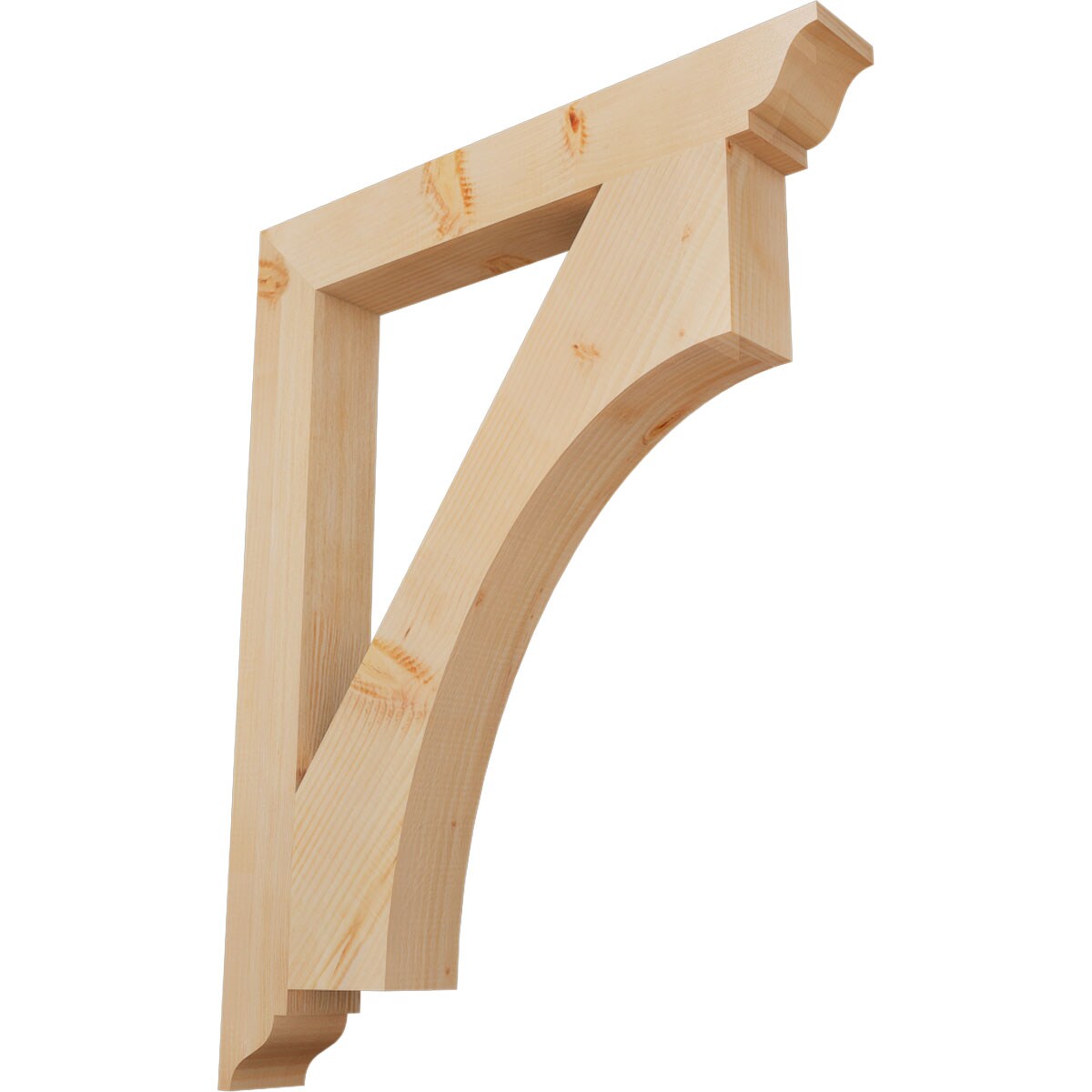 Ekena Millwork BKT04X30X38WTL01SDF Westlake traditional smooth 3-1/2-in x 30-in x 38-in Douglas fir Brown Wood Standard bracket