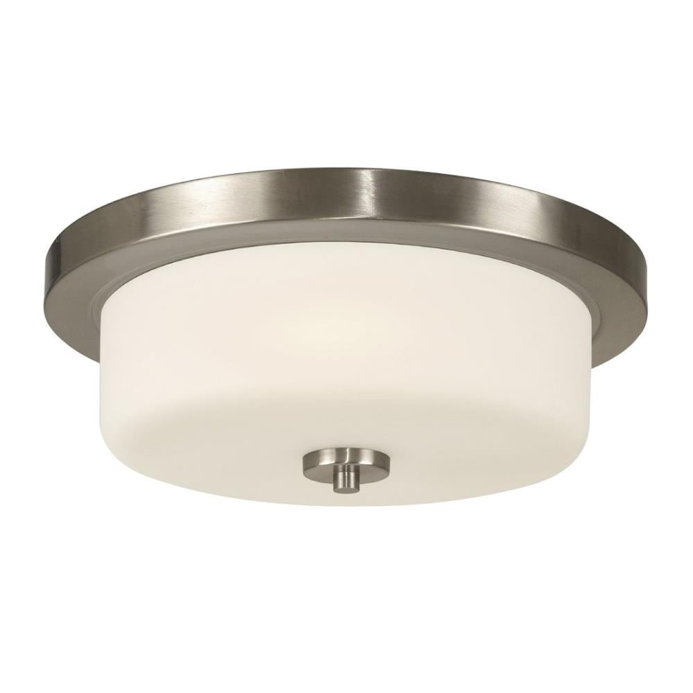 Galaxy Lighting 610453BN Danton 1 -Light 14.5-in Brushed Nickel Flush Mount Light