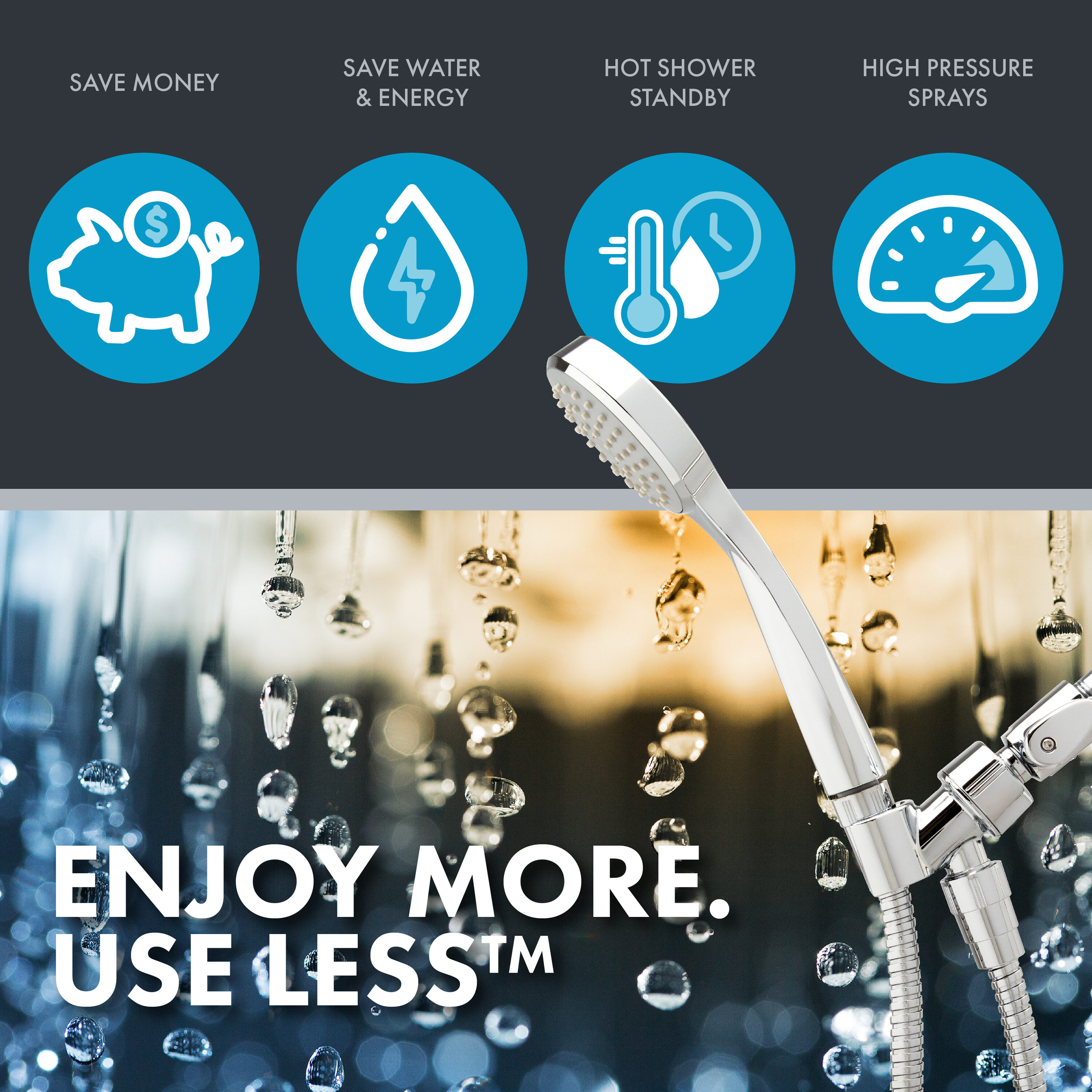 Evolve EV3031-CP150-SB-CS Fixed-Showerhead - View #4