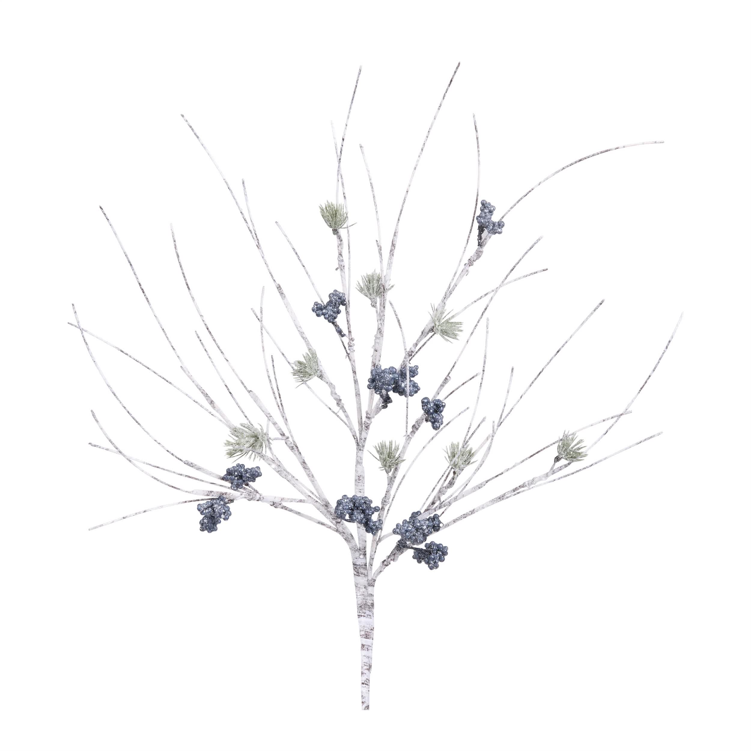 Melrose International - Birch Twig with Pine Spray (Set of 4)