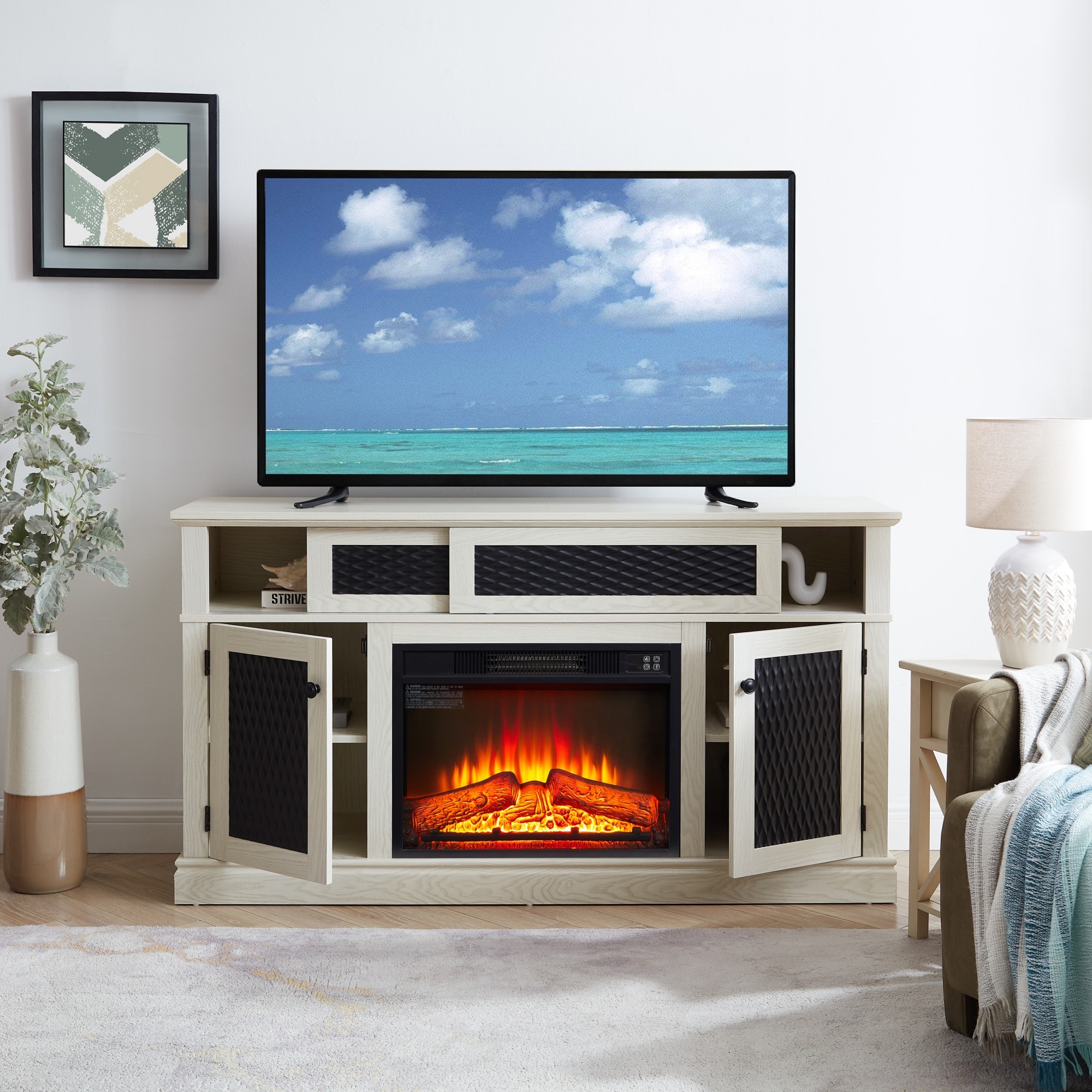 Clihome BL-JHGM223-WH Electric-Fireplaces - View #4
