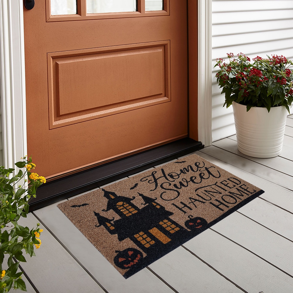 Premium Embossed Non-Slip Natural Coco Coir Door Mat for Indoor Outdoor  Front Door, Outside Porch Entrance, Home Entryway Farmhouse Decor
