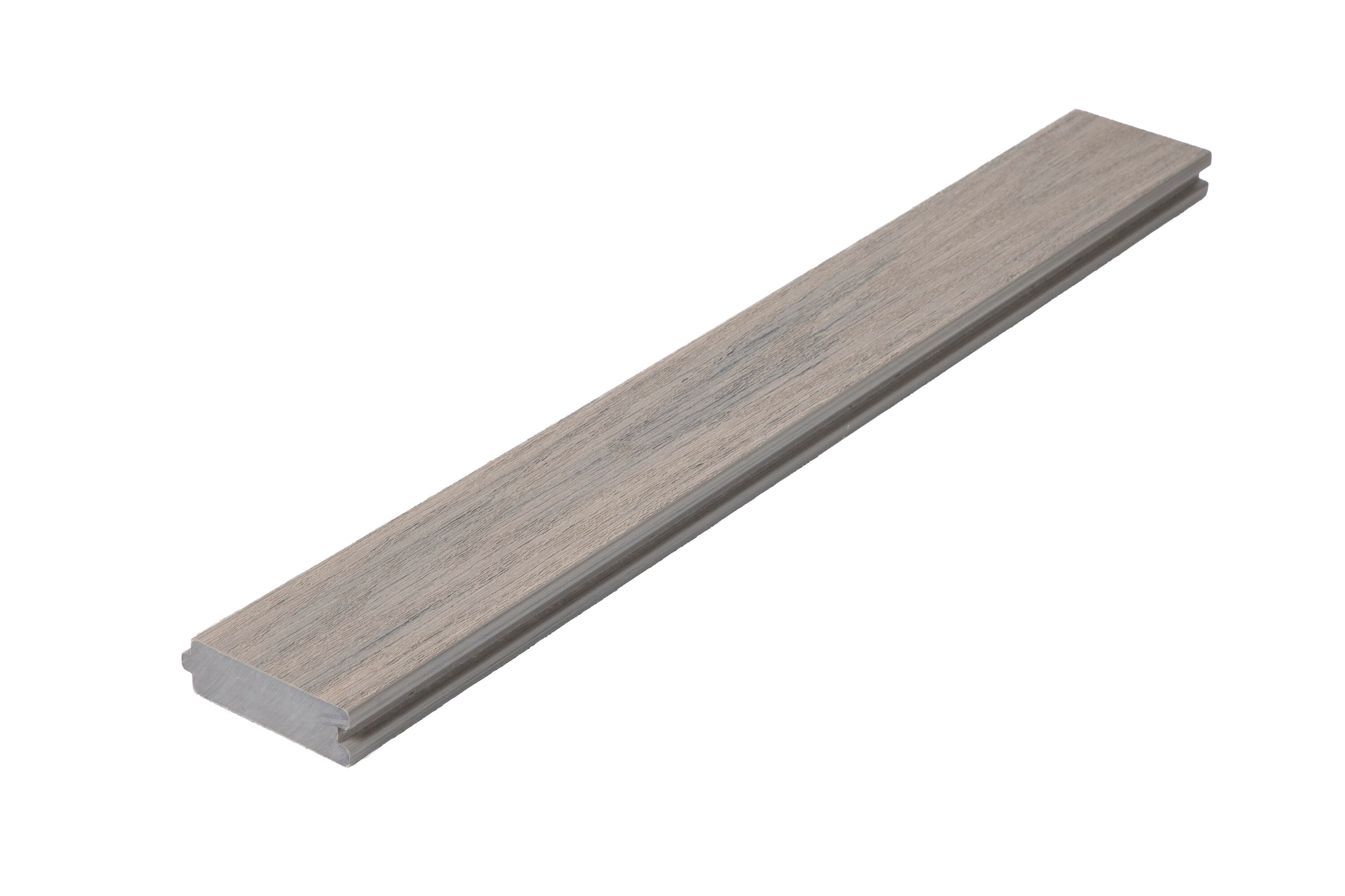Wolf Home Products 2888132 Serenity 1-in x 3-in x 16-ft Silver Teak Tongue and groove PVC Porch board