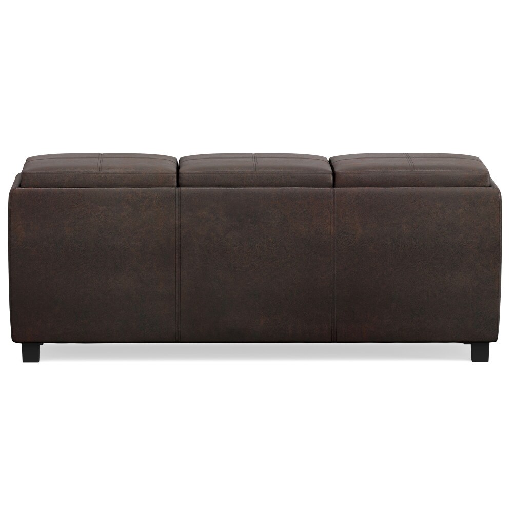 Simpli Home AVAOTBNCH02-DBR Indoor-Ottomans - View #10
