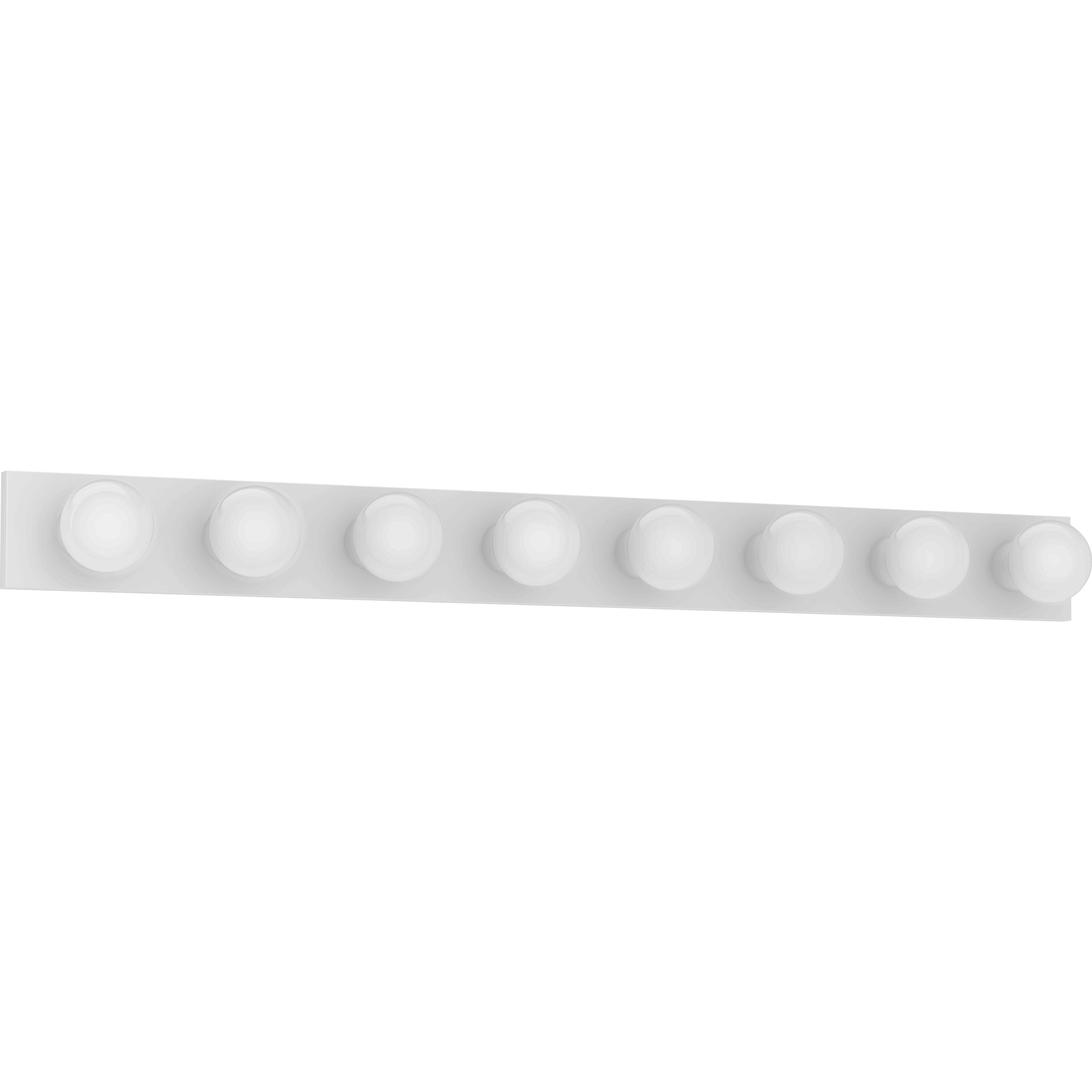 Volume Lighting V1028-6 48-in 8 -Light Satin White Transitional Vanity light