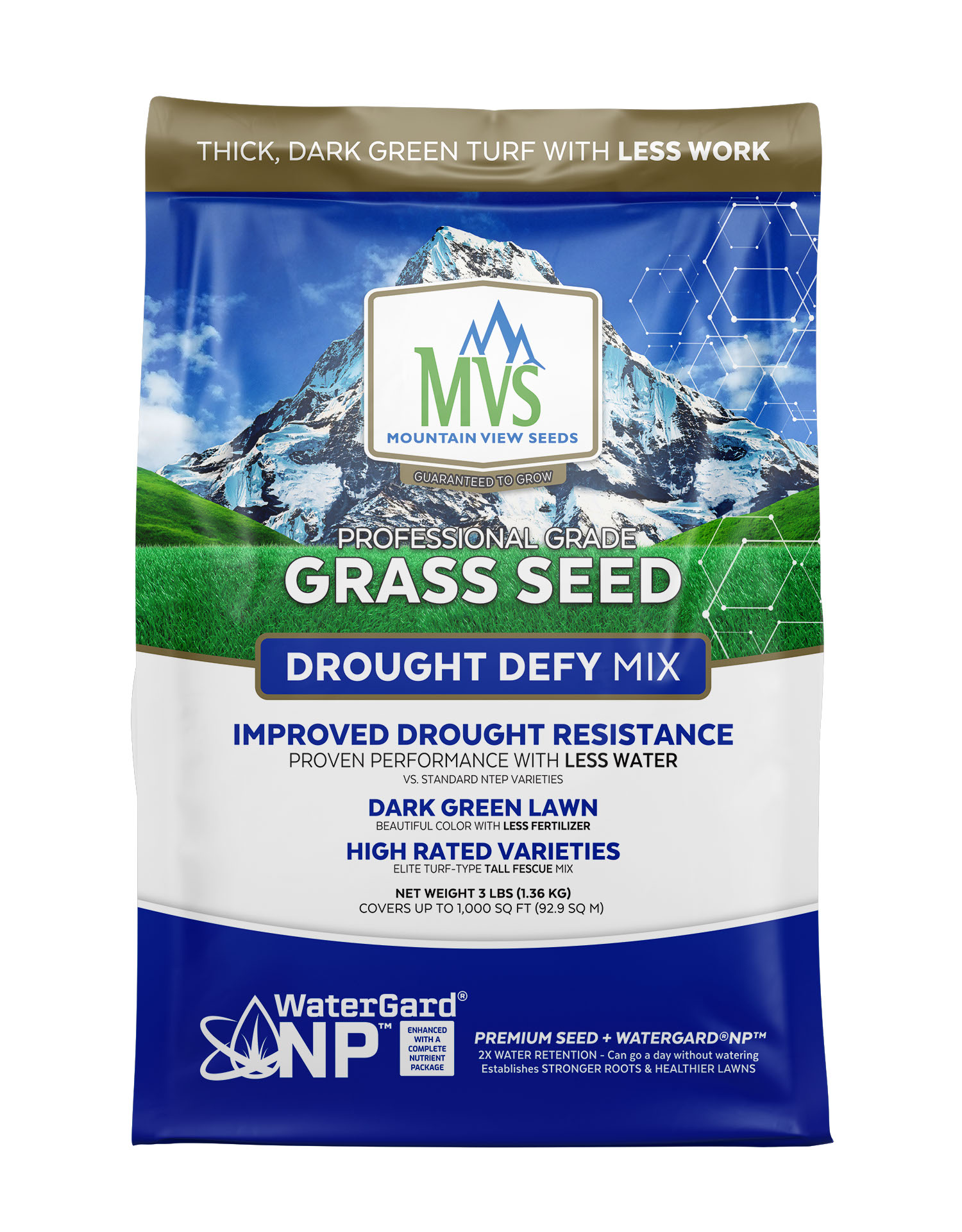 Mountain View Seeds 3 lbs. Natural Tall Fescue Grass Seed in the