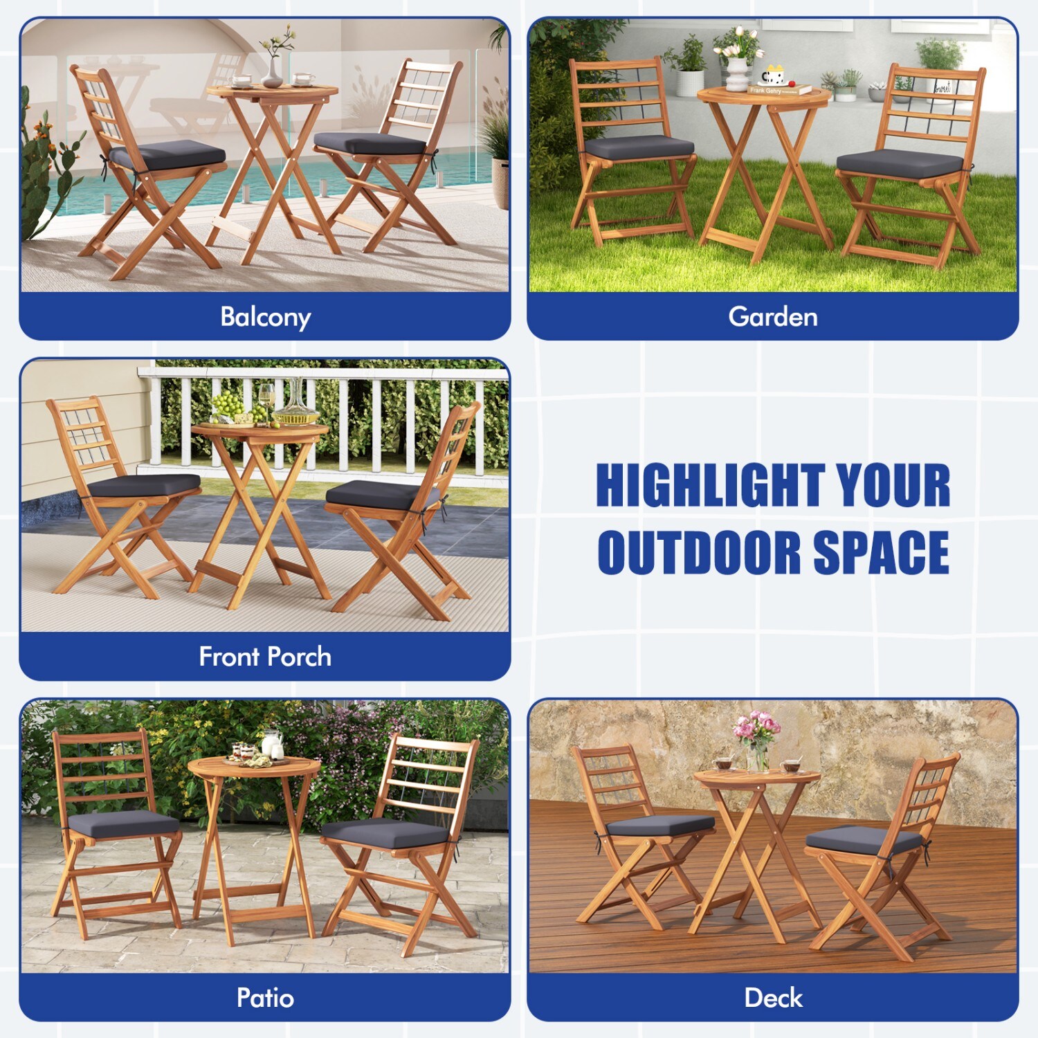 Ayelon CV06586GR Patio-Conversation-Sets - View #3