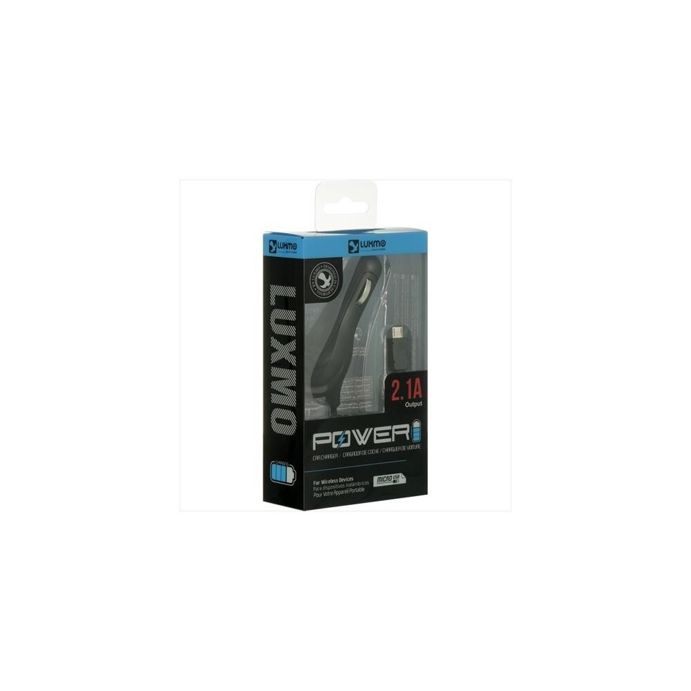 Dream Wireless DRMW5339 DreamWireless CCMUSB21DW-C Luxmo Universal Micro USB 2.1A Rapid Car Charger with Premium Packaging