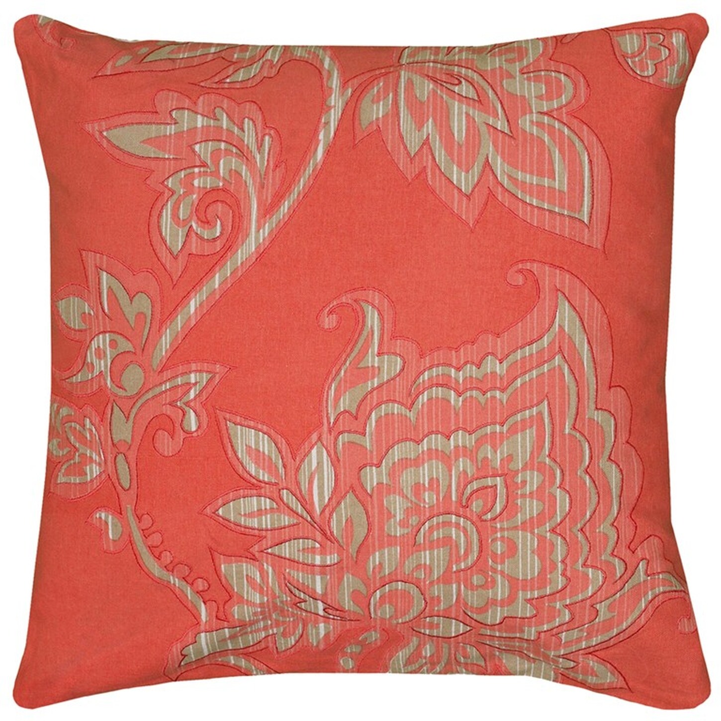 HomeRoots 4000403172 18-in x 18-in Coral Square Indoor Decorative Pillow