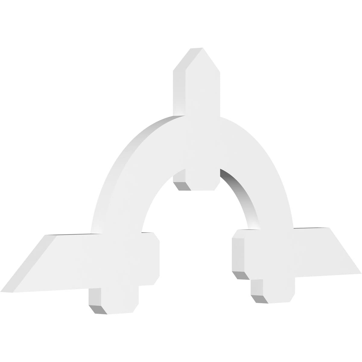 Ekena Millwork GBP060X28X0206ERI00 Ericson White PVC Gable bracket