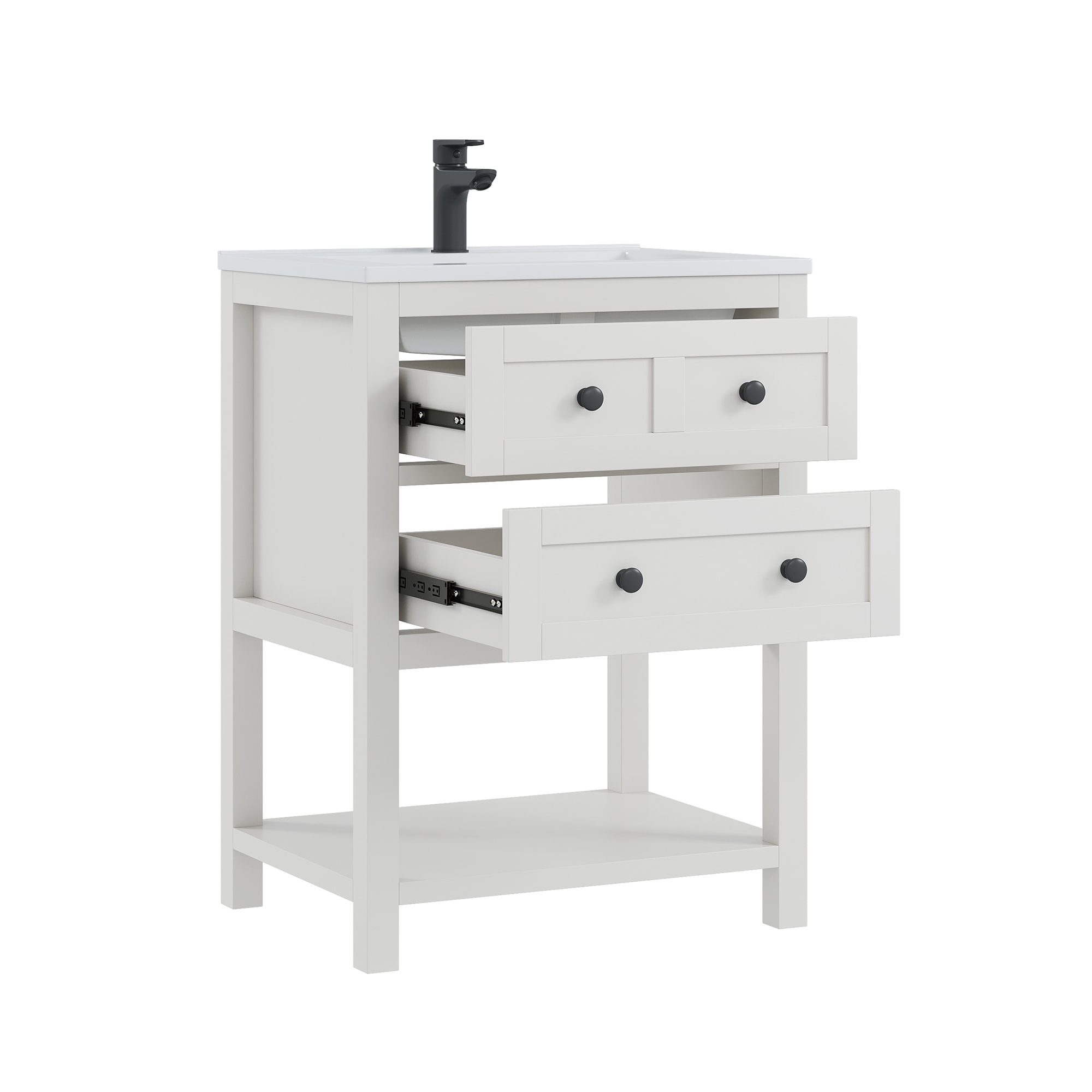 DELUXE LIVING V24032KD-24WT Bath-Vanity-Combo - View #14