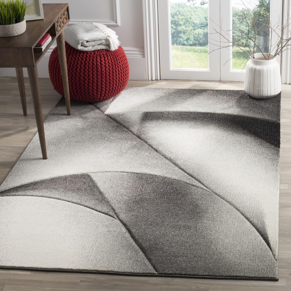 Gray Geometric High Pile 8' x 10' Area Rug
