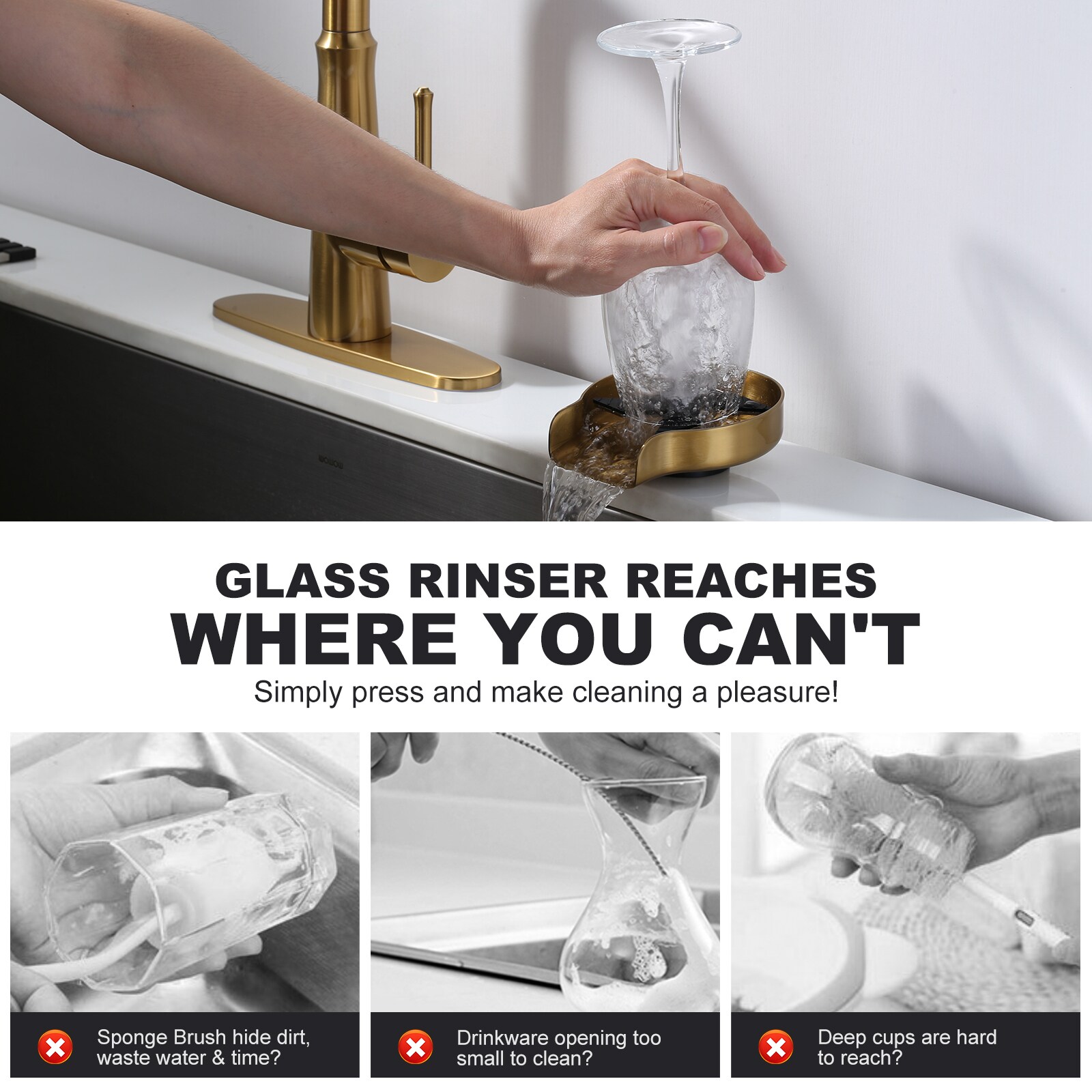 WOWOW K1012G Faucet-Spray-Hoses-Accessories - View #3