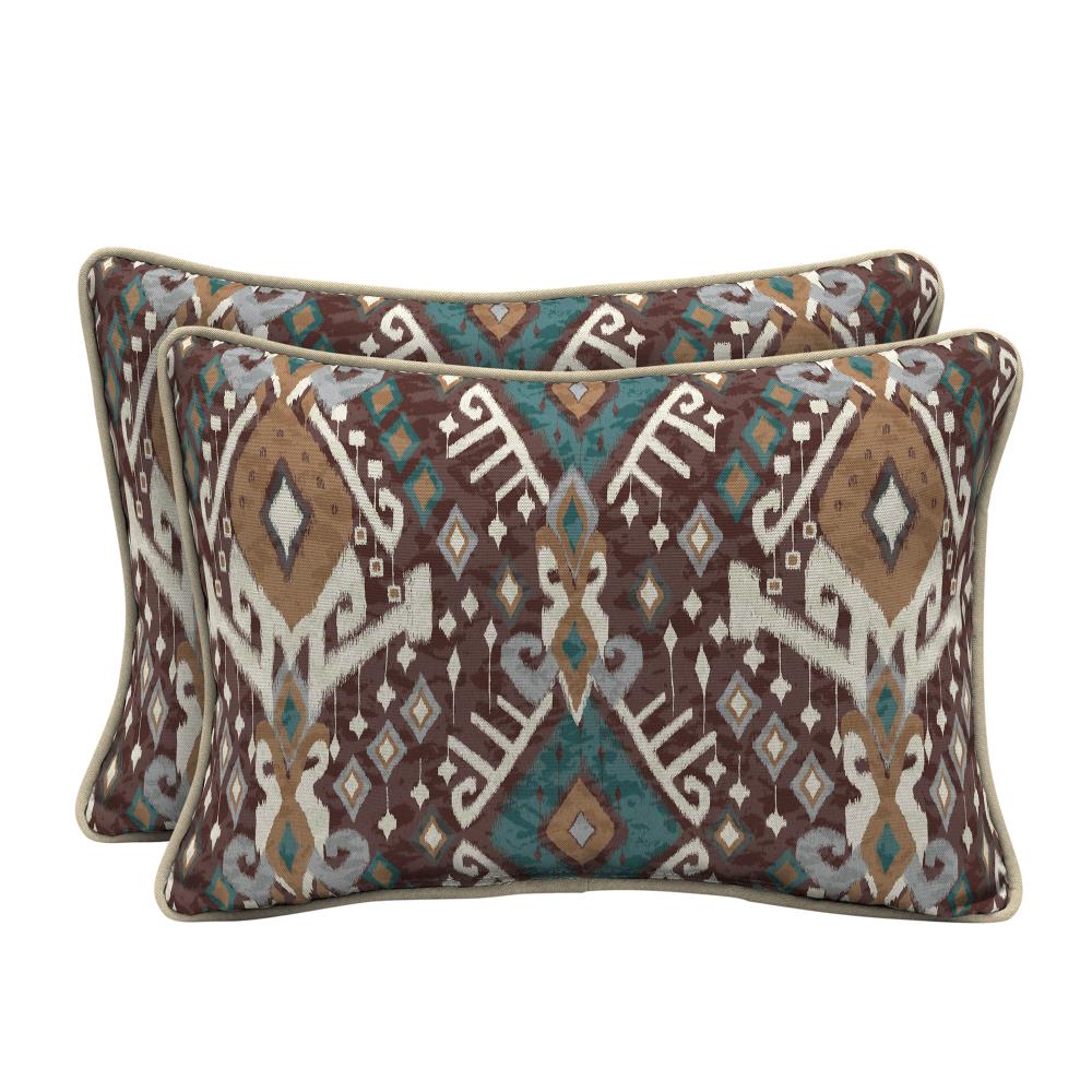 ARDEN TH1L385A-D9Z2 2-Pack Ikat Cocoa Rectangular Lumbar Pillow