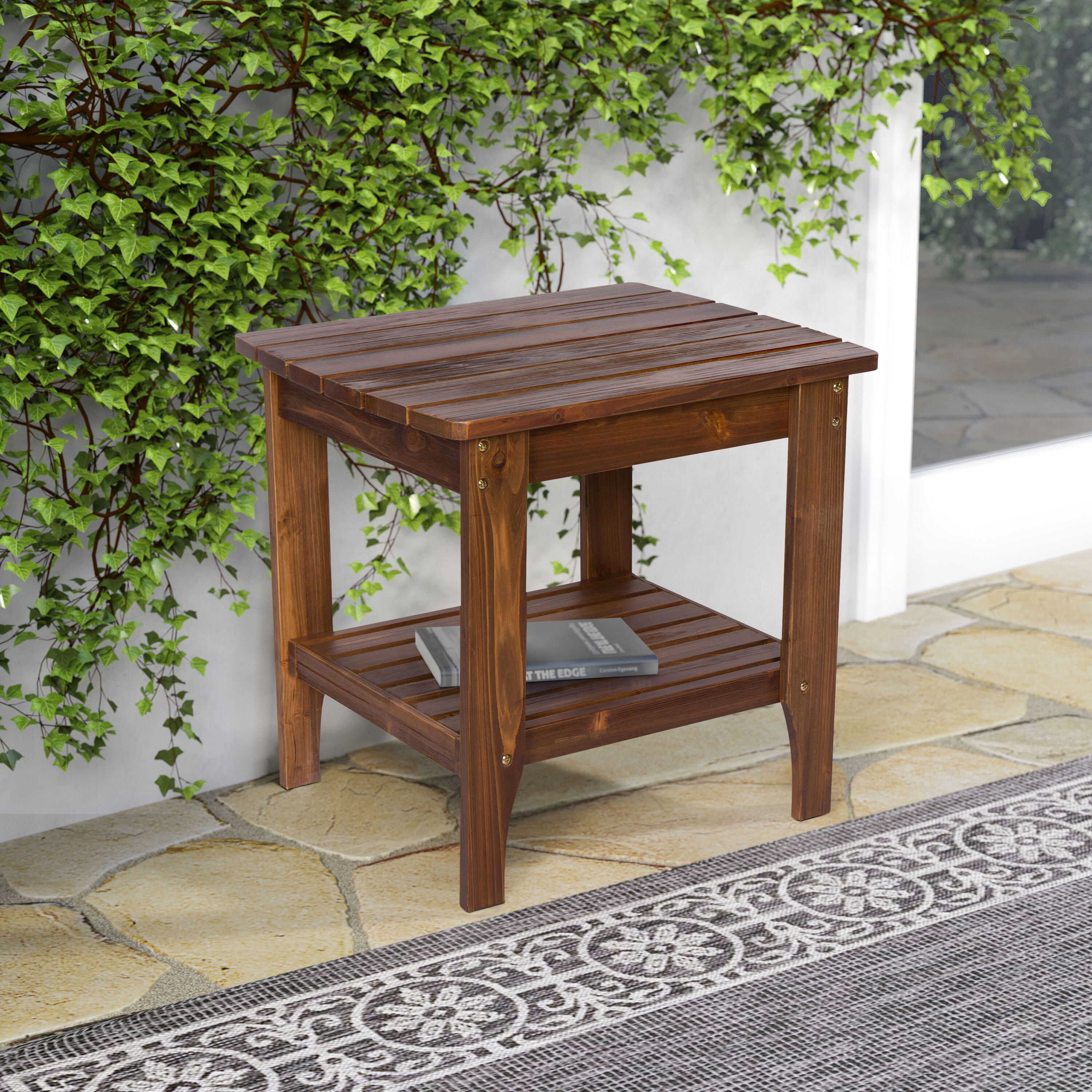 Shine Company Rectangle Outdoor End Table 19-in W x 24-in L 4113OA at ...