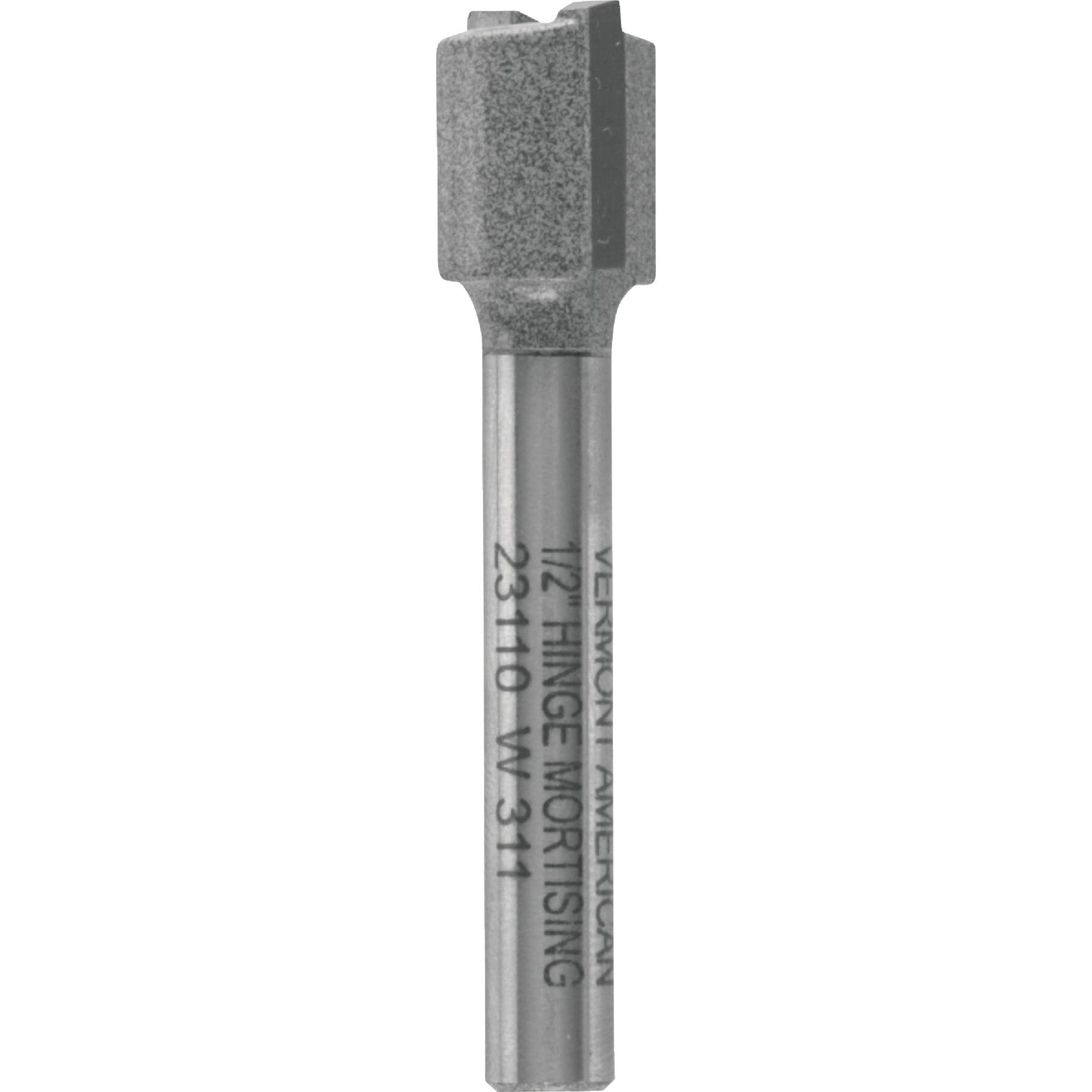 Bosch Vermont American 23110 1/2-by-1/2 Carbide-Tipped Hinge Mortise Router Bit 1/4-in Shank 2-Flute #23110